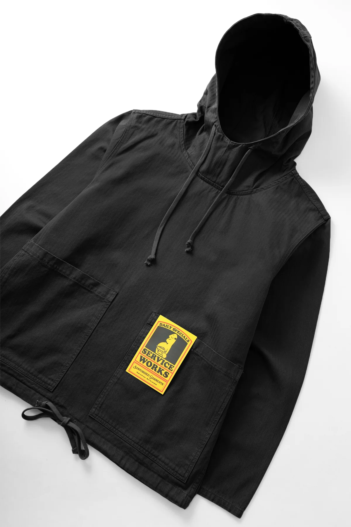 Herringbone Market Smock - Black - Image 2