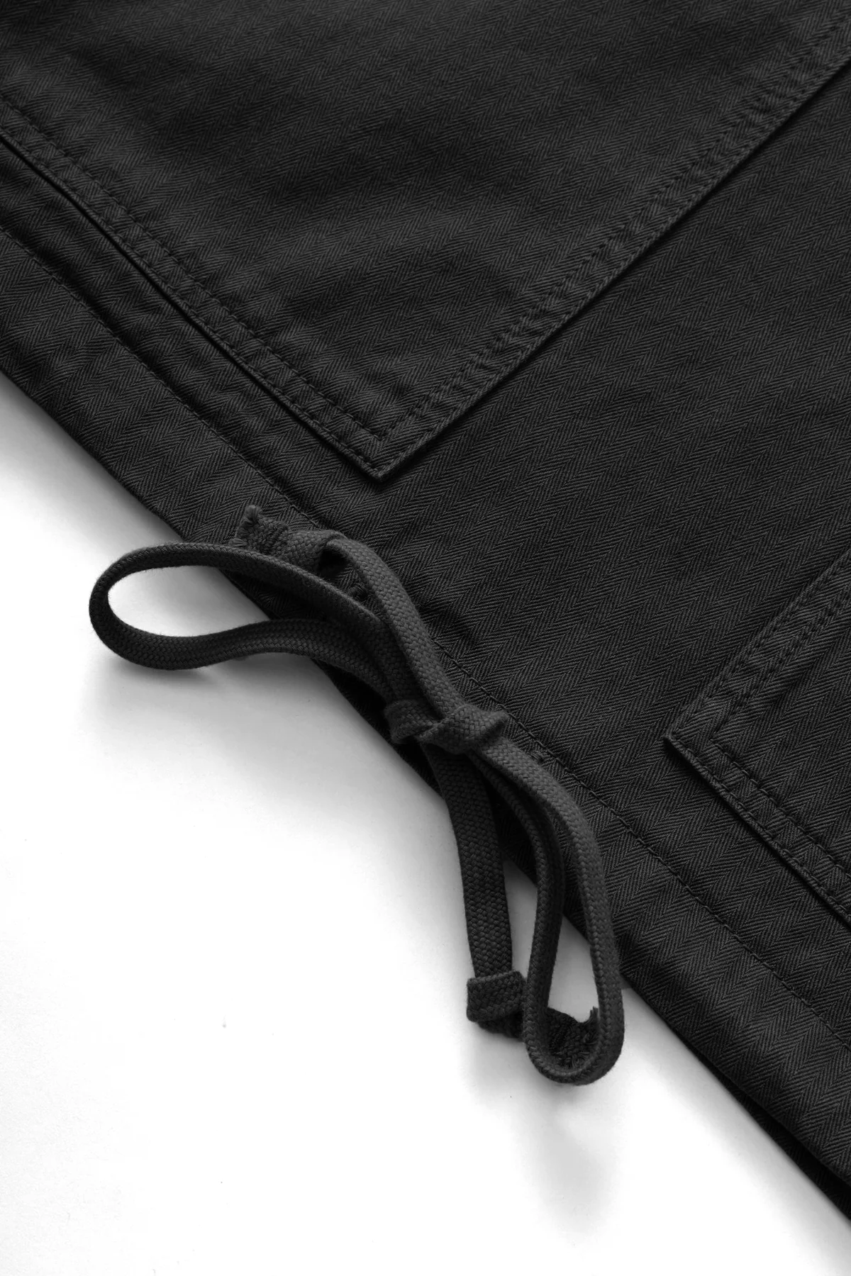 Herringbone Market Smock - Black - Image 3