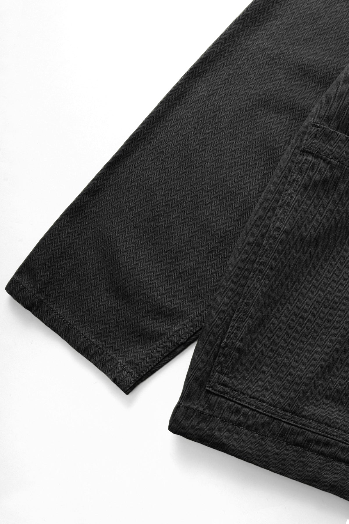 Herringbone Market Smock - Black - Image 5