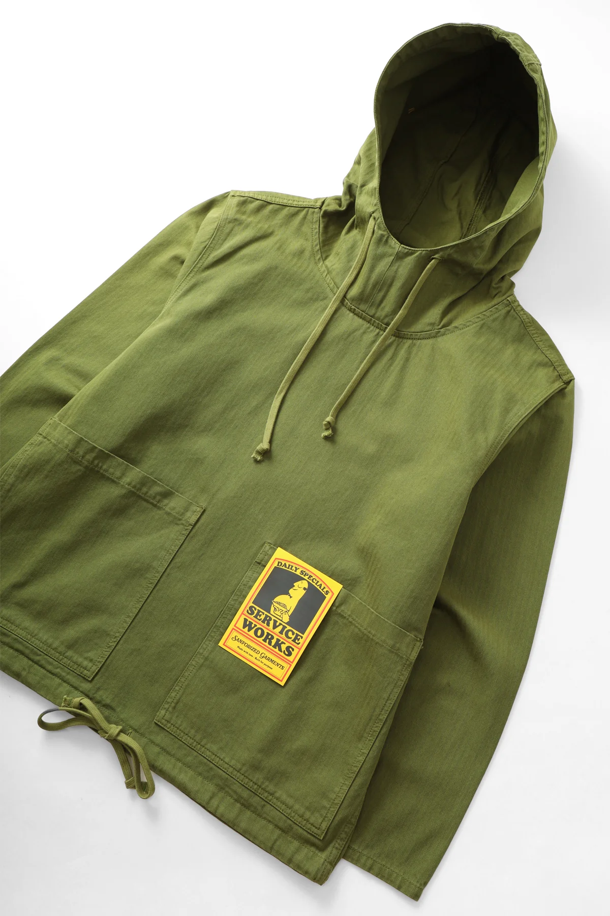 Herringbone Market Smock - Pesto - Image 2