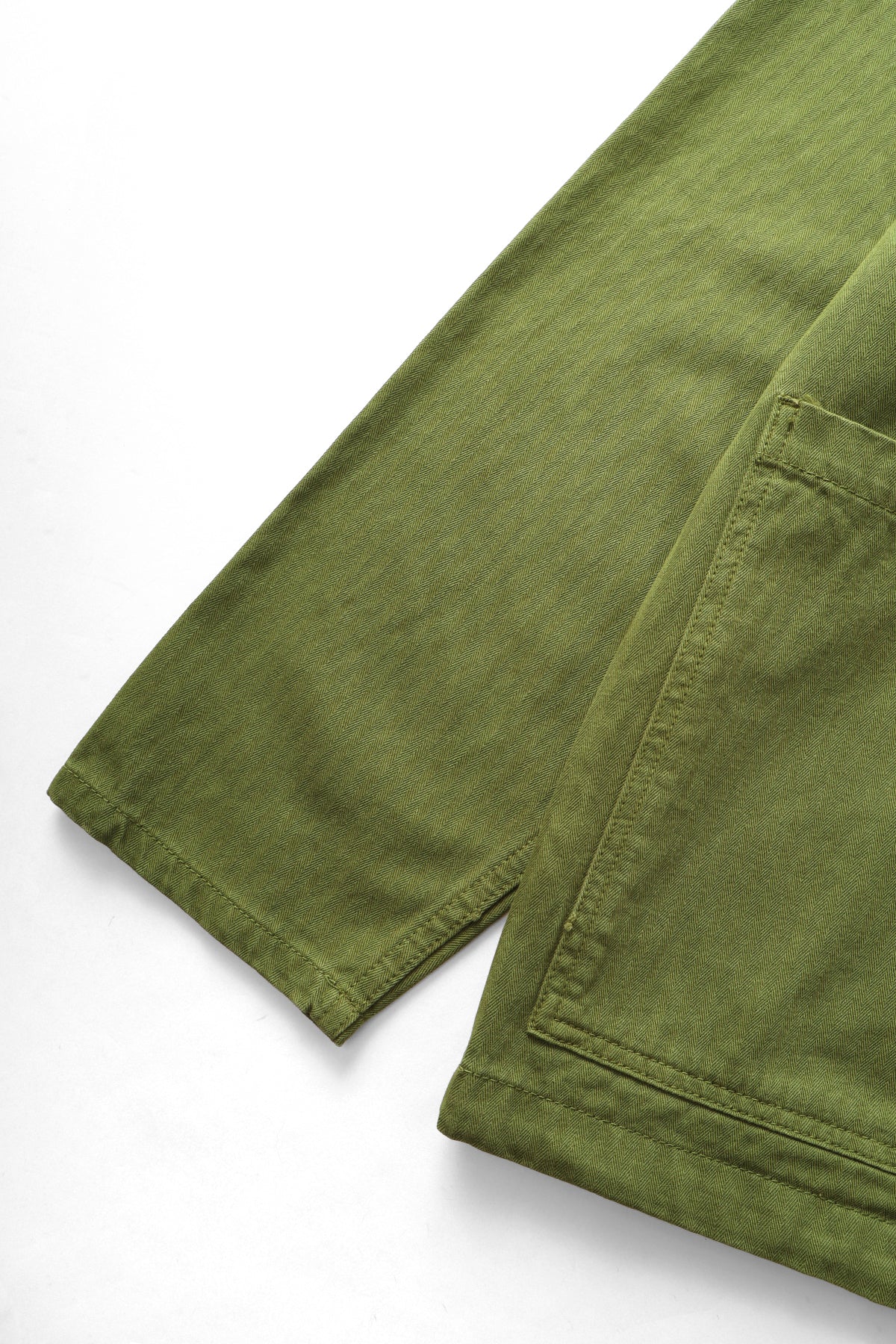 Herringbone Market Smock - Pesto - Image 5