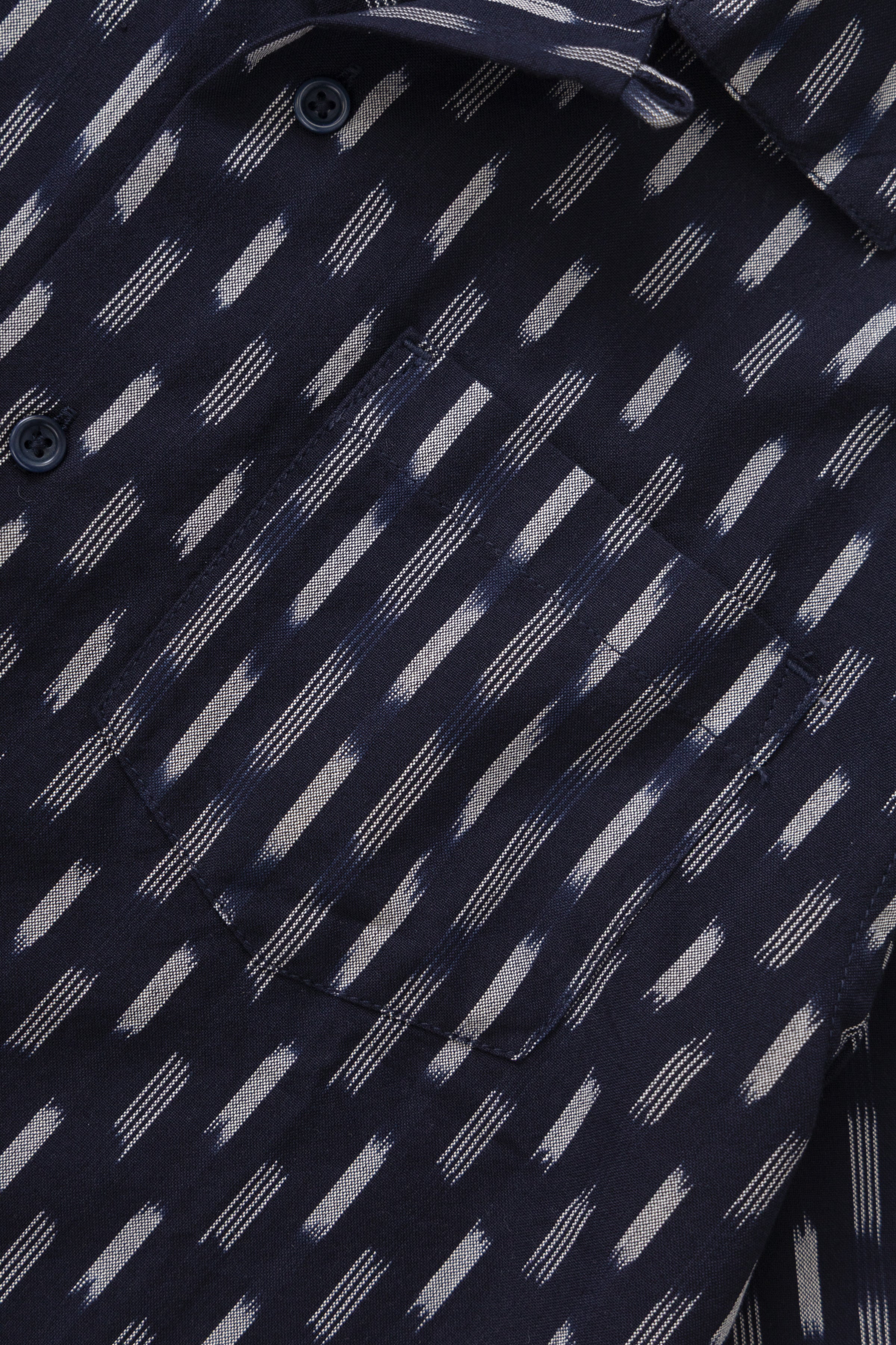 Ikat Shirt - Navy - Image 4