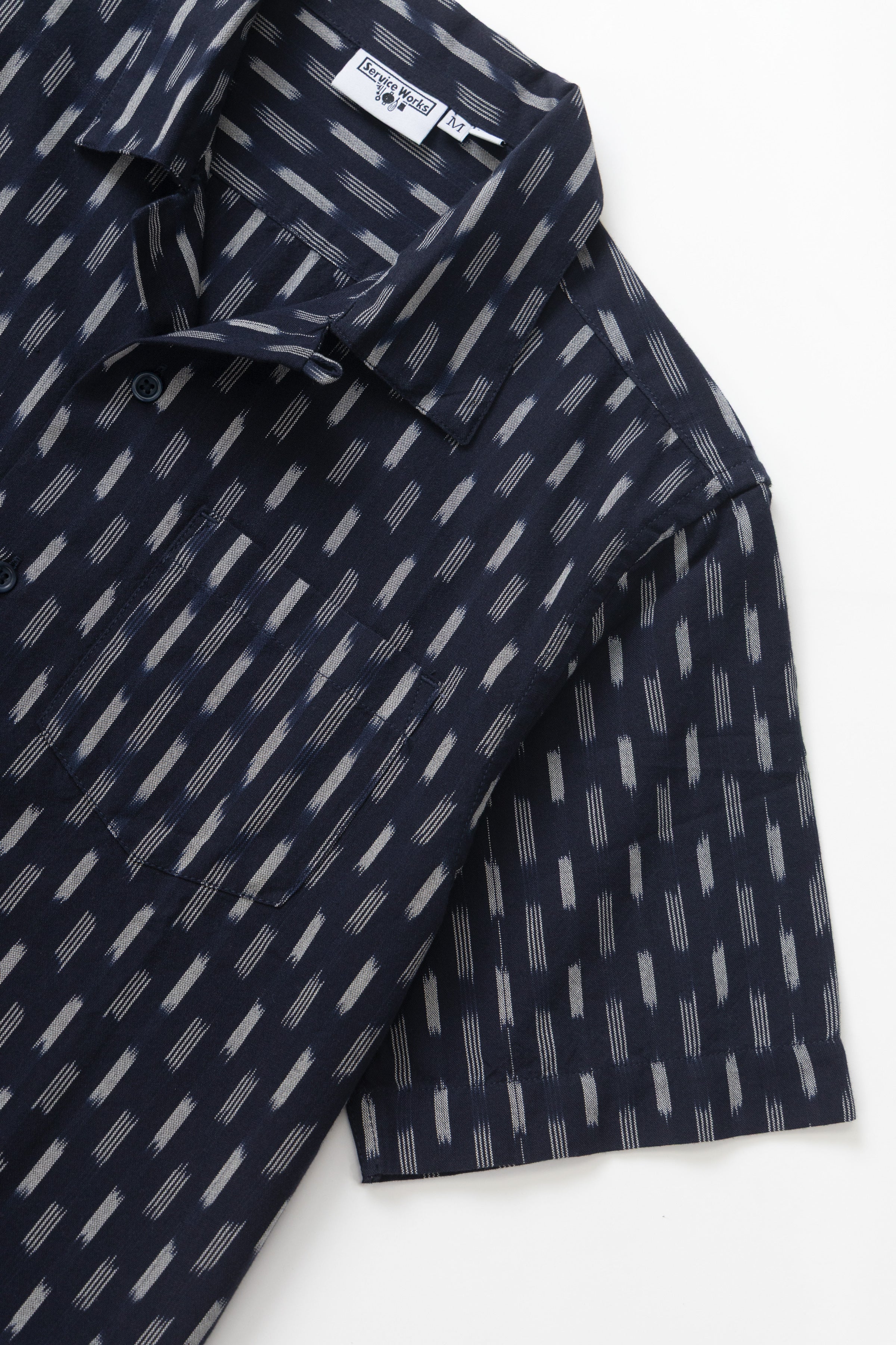 Ikat Shirt - Navy - Image 5
