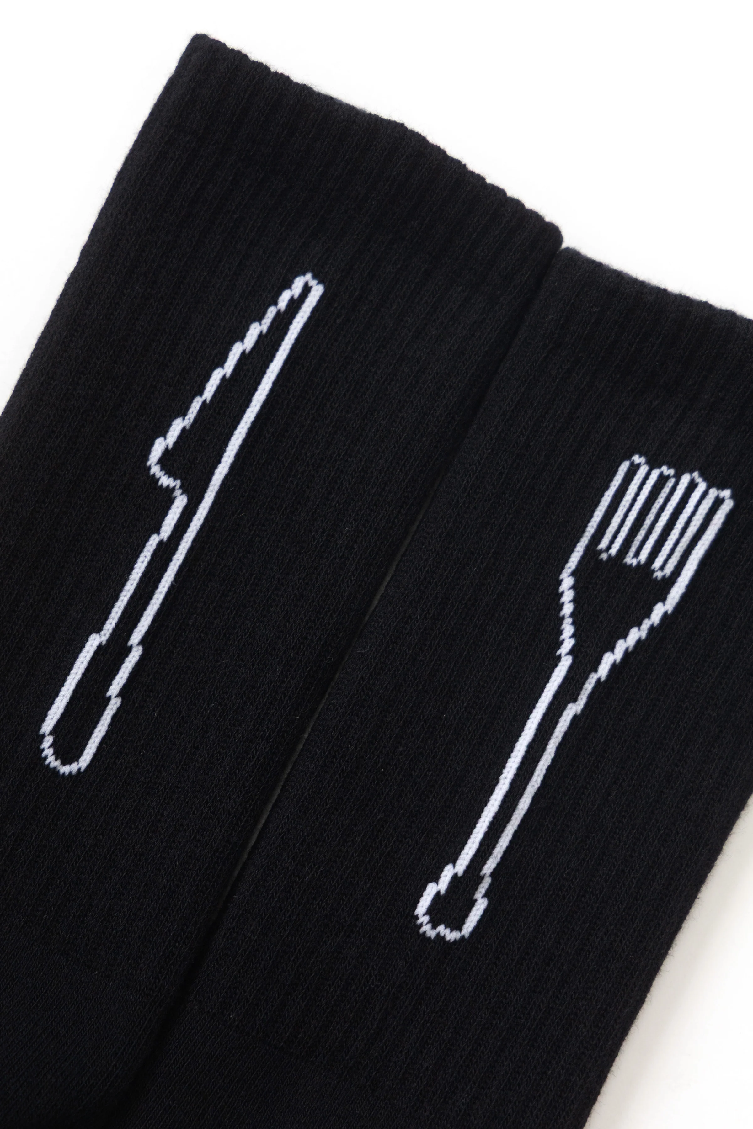 Knife & Fork Socks - Black - Image 4