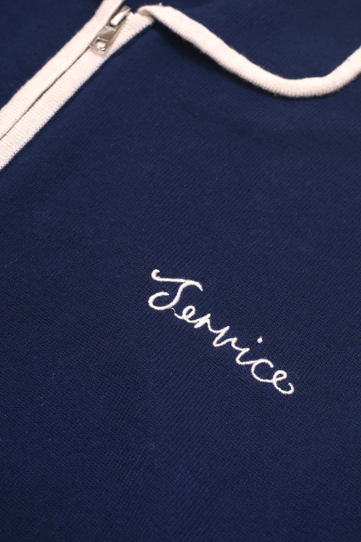 Knitted Script Shirt - Navy - Image 4