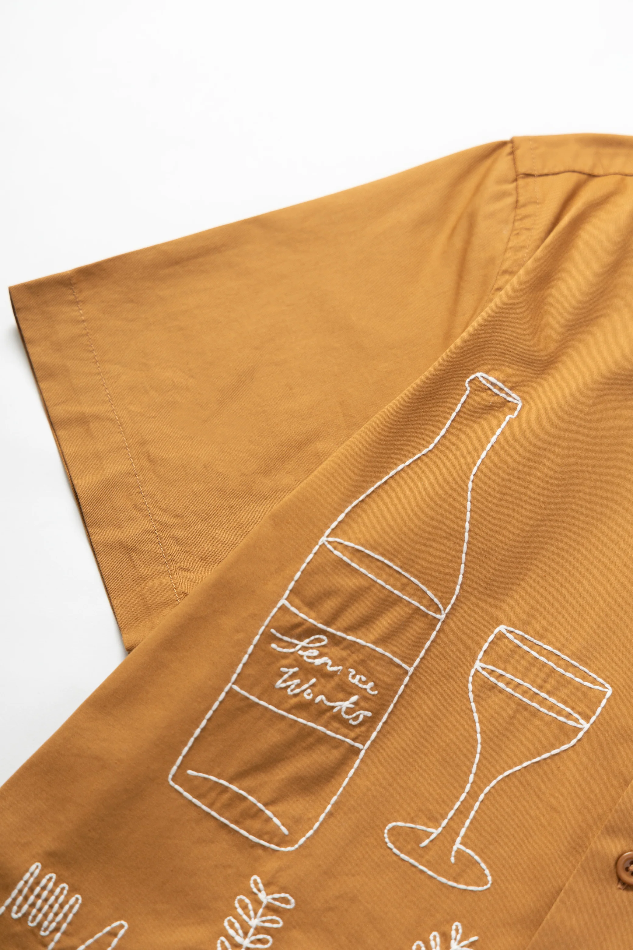Light Twill Picnic Short Sleeve Shirt - Burnt Sugar - Image 6