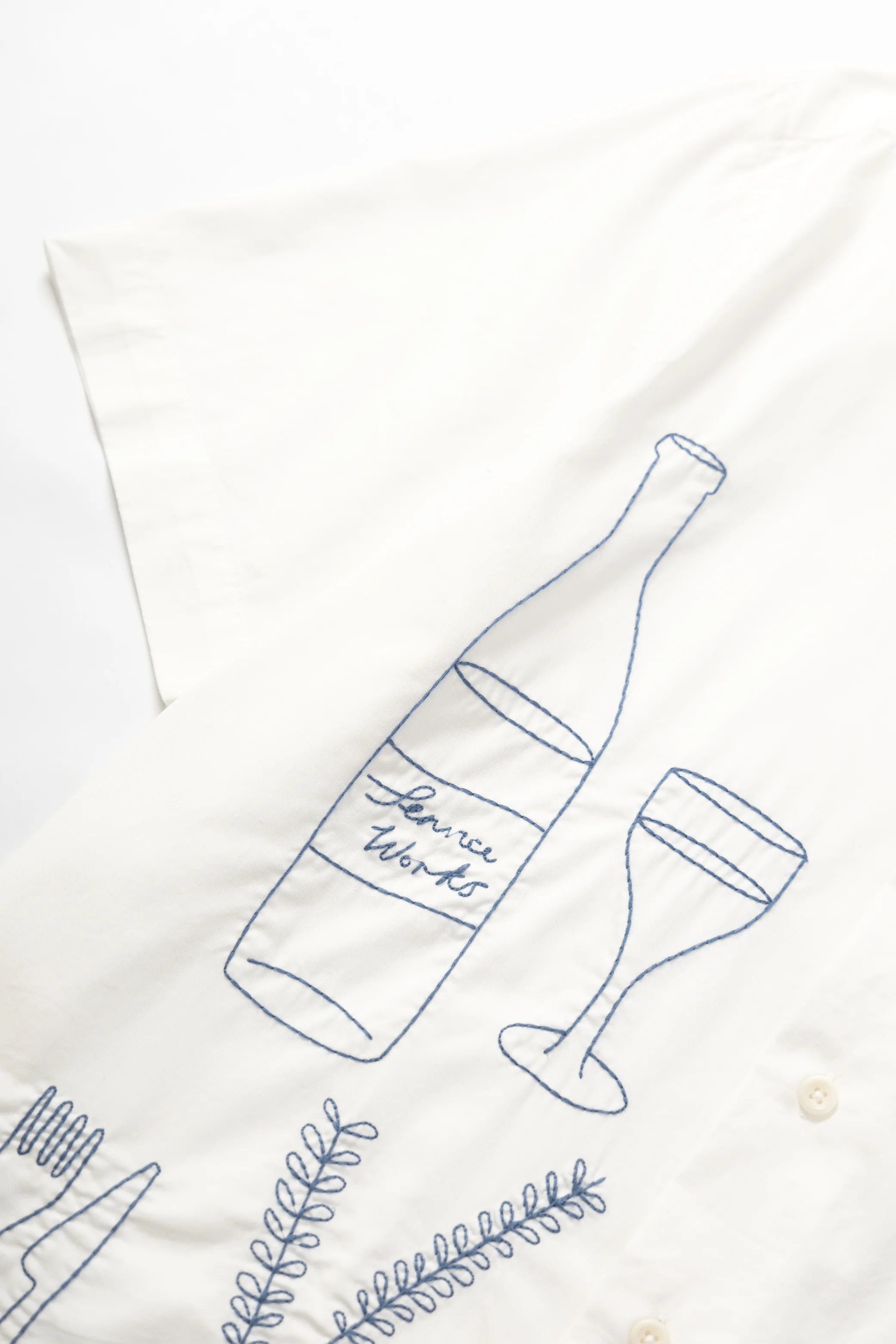Light Twill Picnic Short Sleeve Shirt - Off White - Image 3