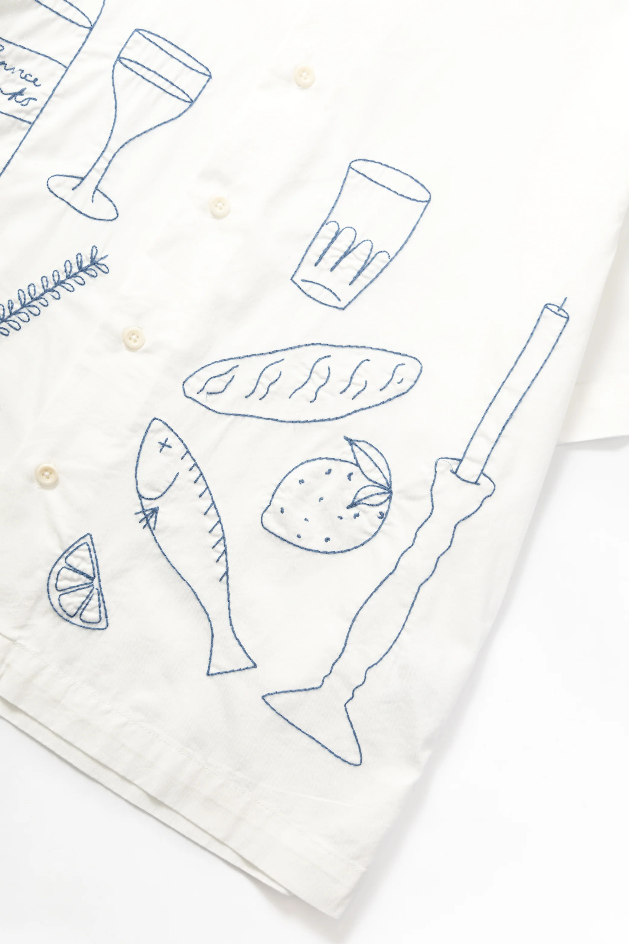 Light Twill Picnic Short Sleeve Shirt - Off White - Image 4