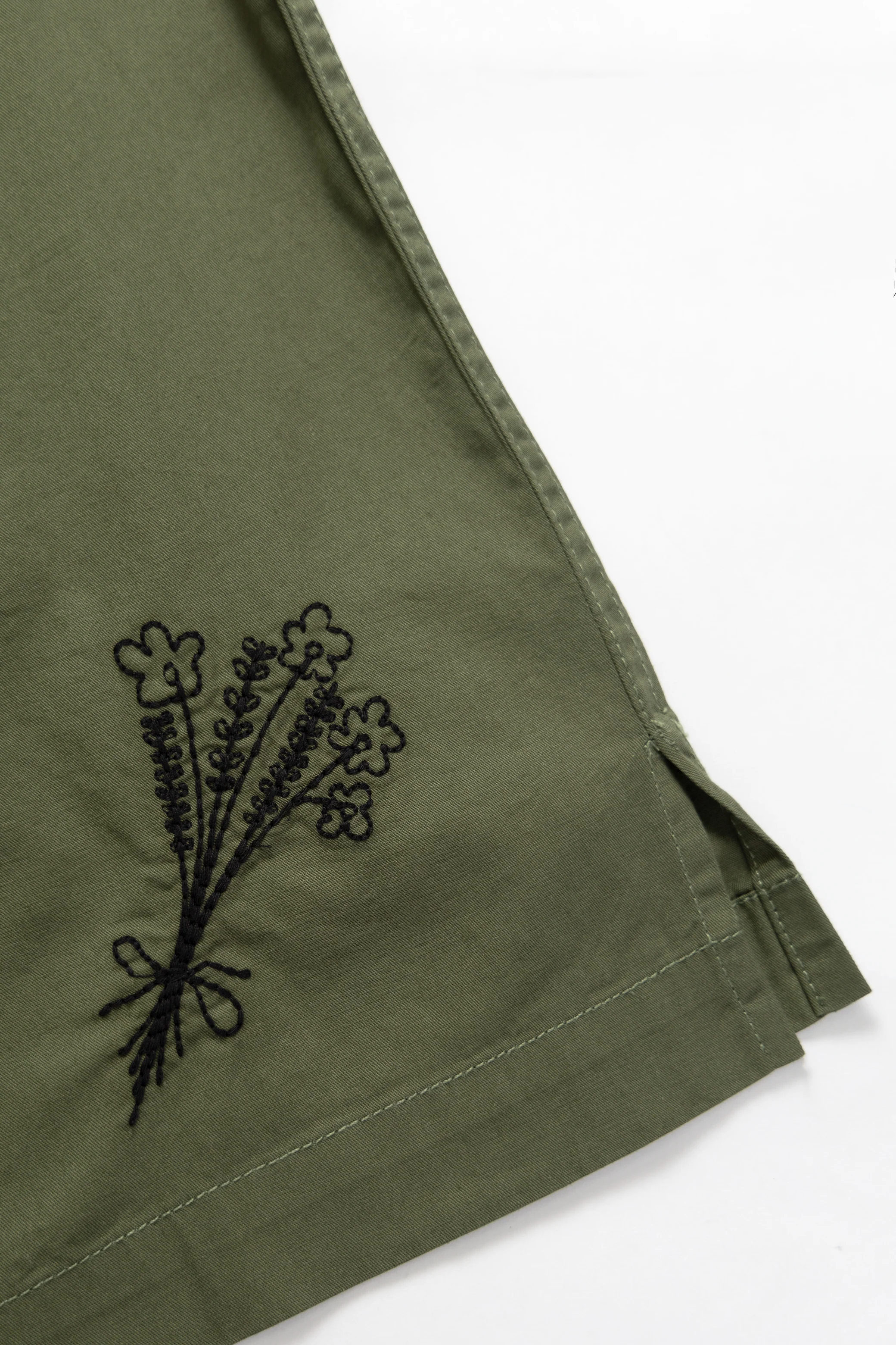 Light Twill Picnic Short Sleeve Shirt - Olive - Image 6