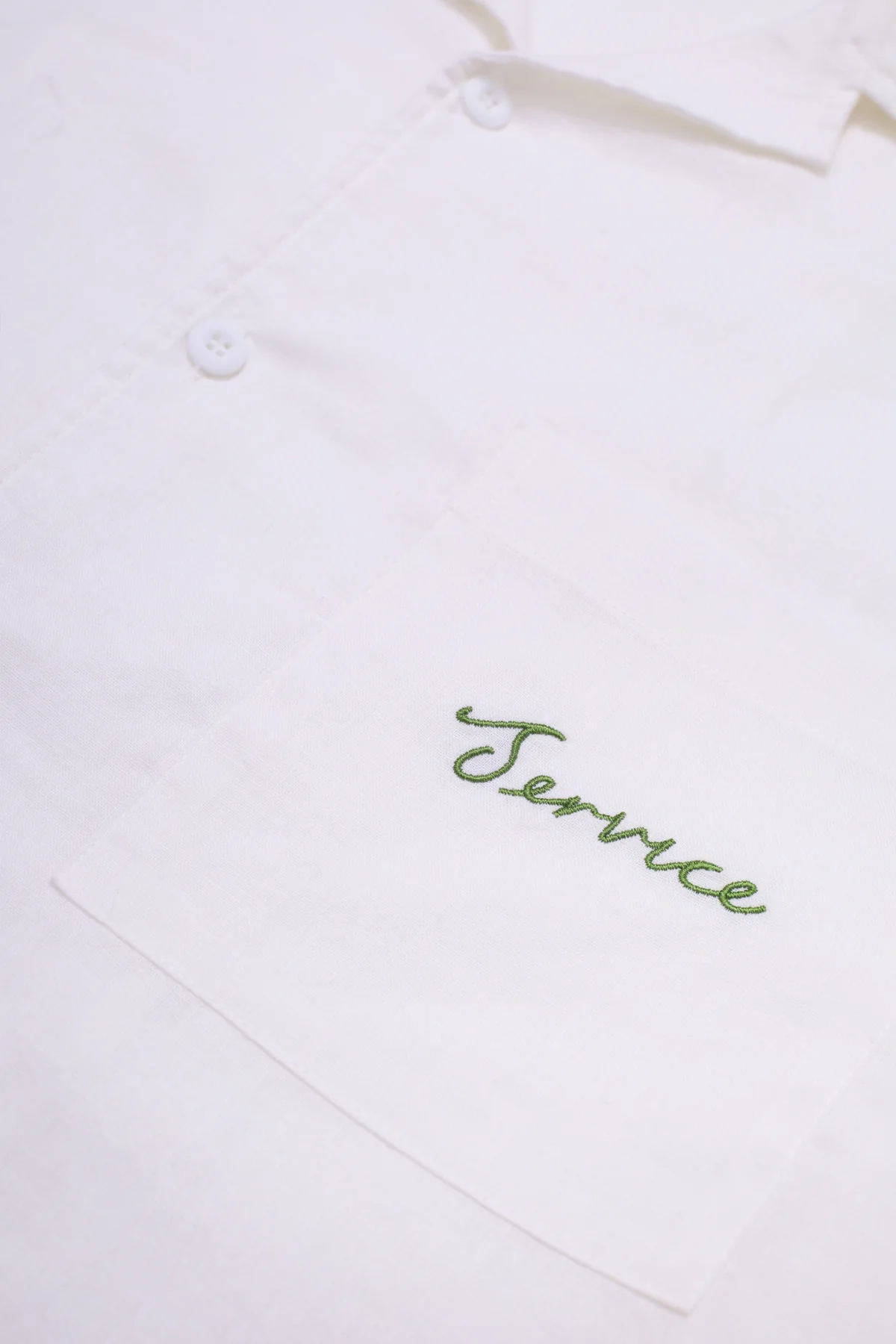 Linen Resort Shirt - White - Image 3