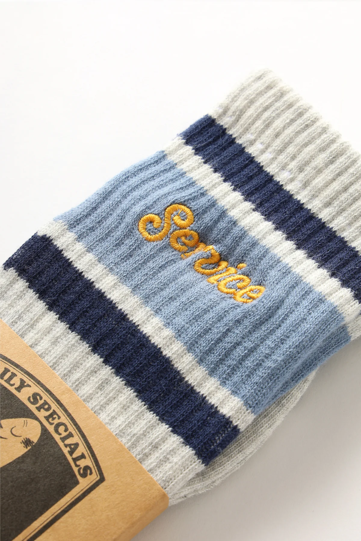 Logo Ringer Socks - Grey - Image 3