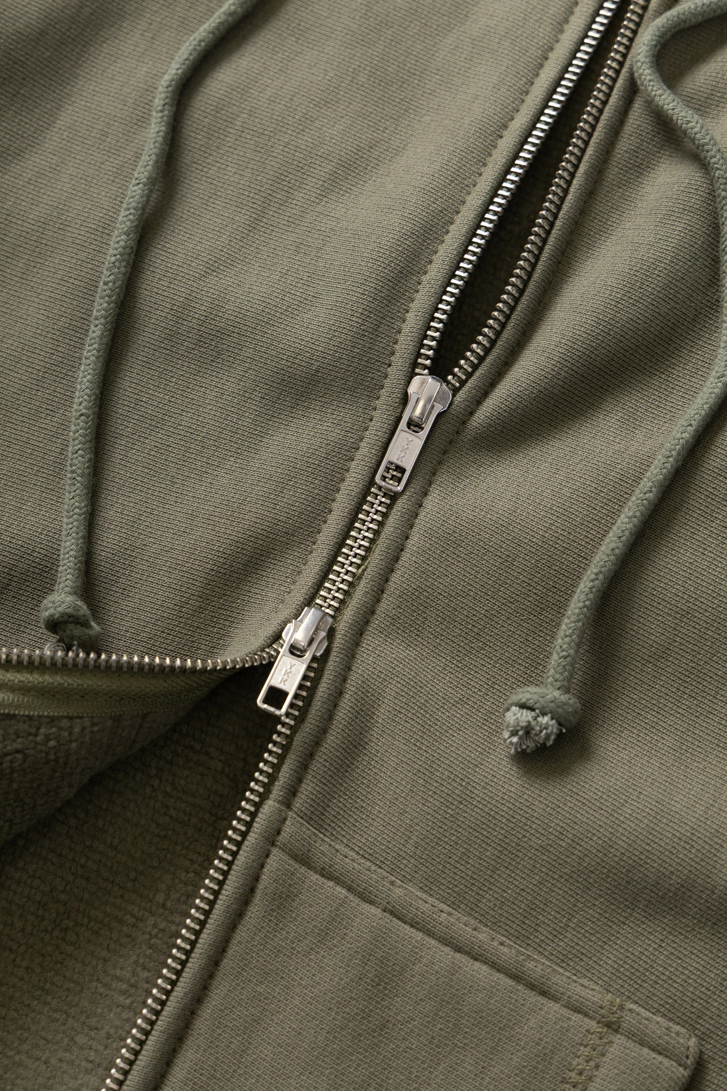 Martini Zipper Hoodie - Olive - Image 5
