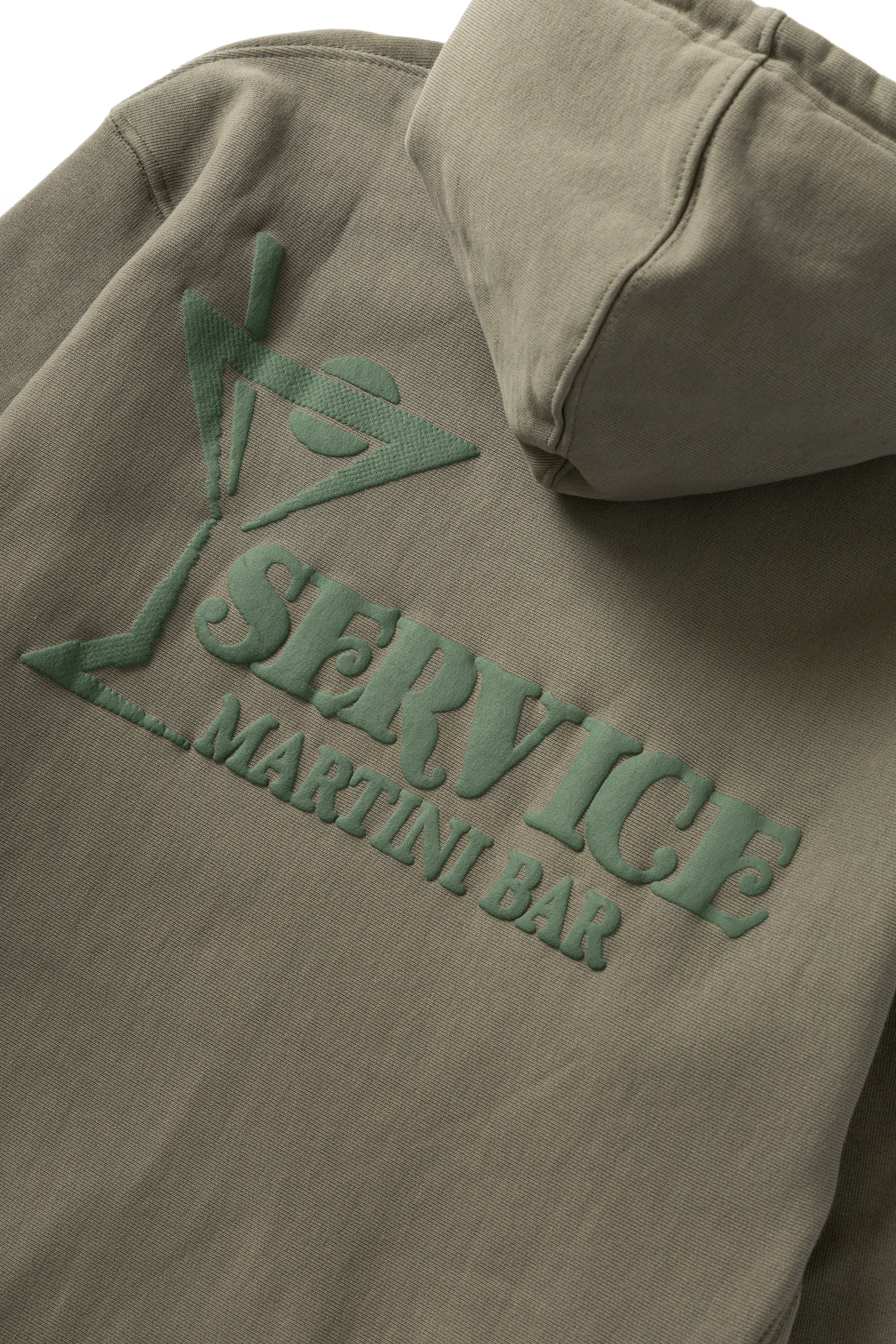Martini Zipper Hoodie - Olive - Image 6