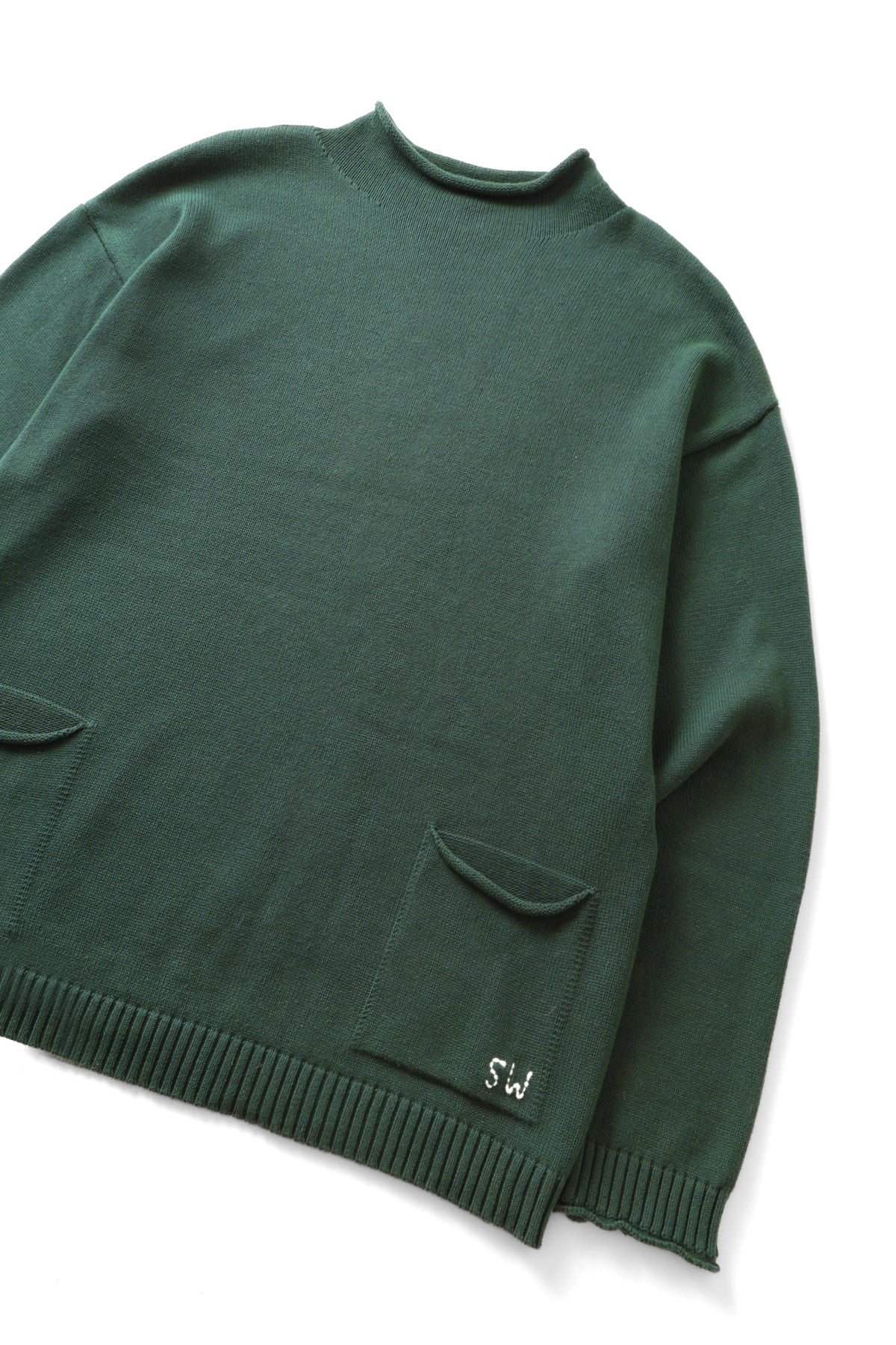 Mock Smock Sweater - Forest - Image 3