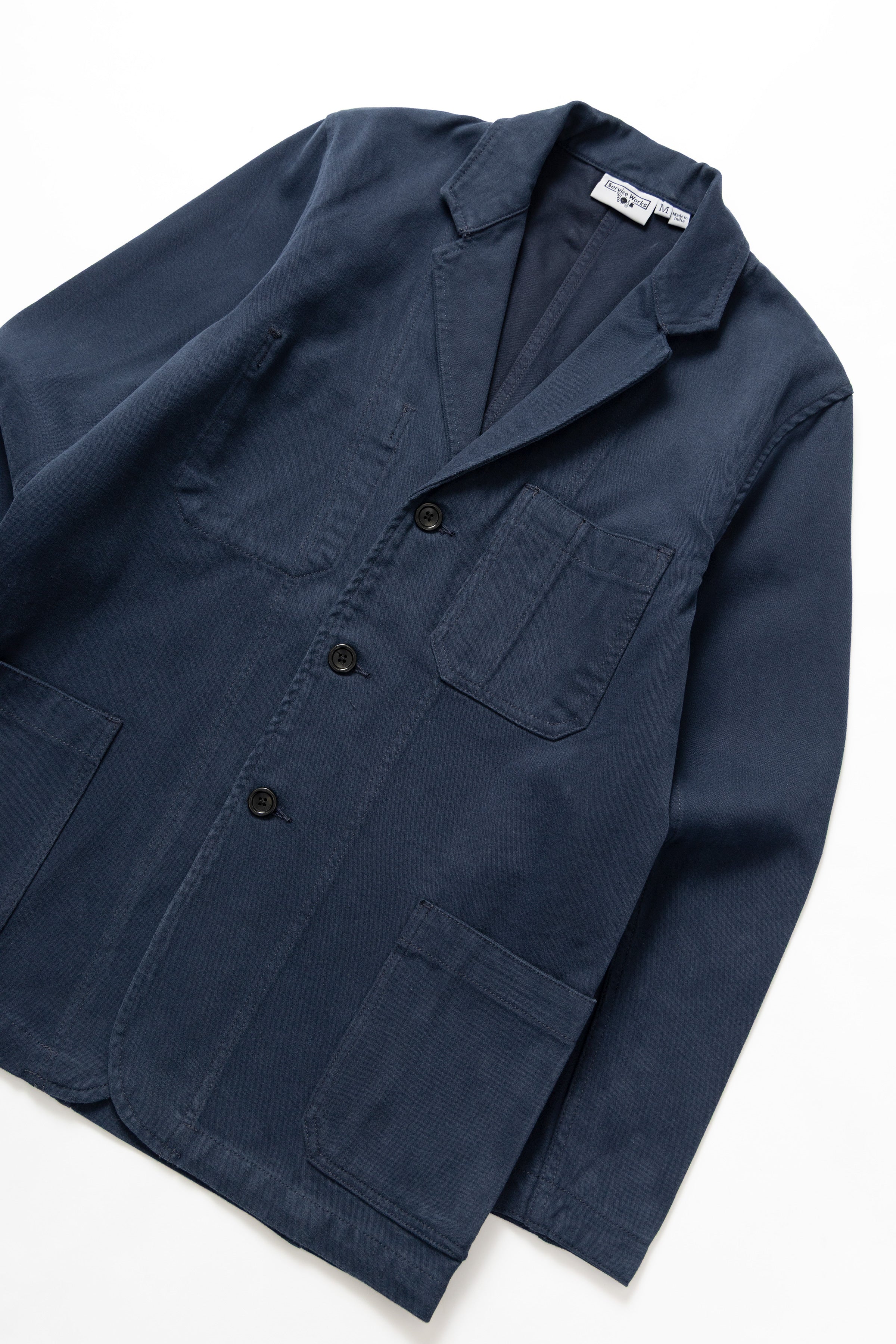 Moleskin Server Suit Jacket - Dark Navy - Image 2