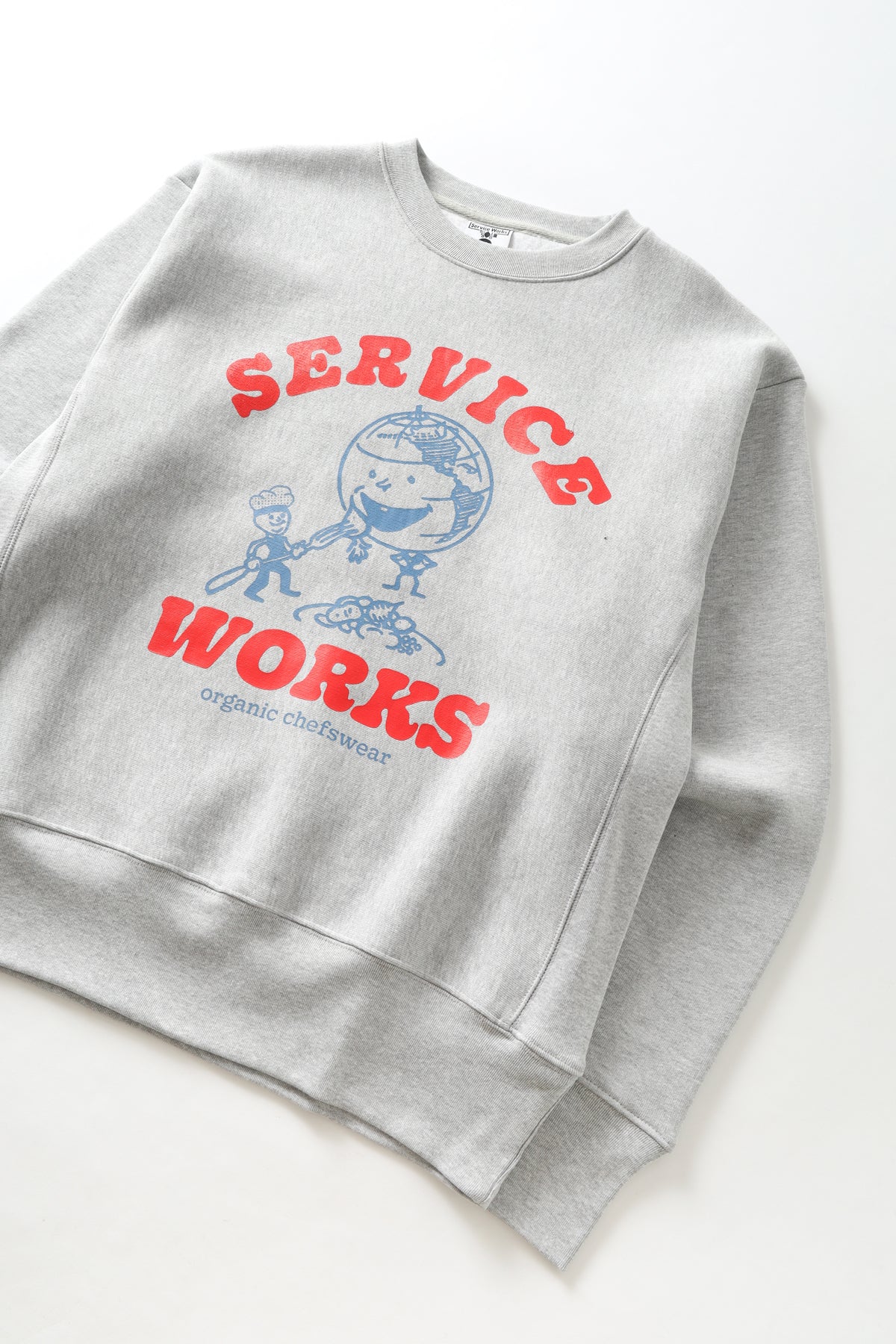 Organic Chefswear Crewneck - Marl Grey - Image 2