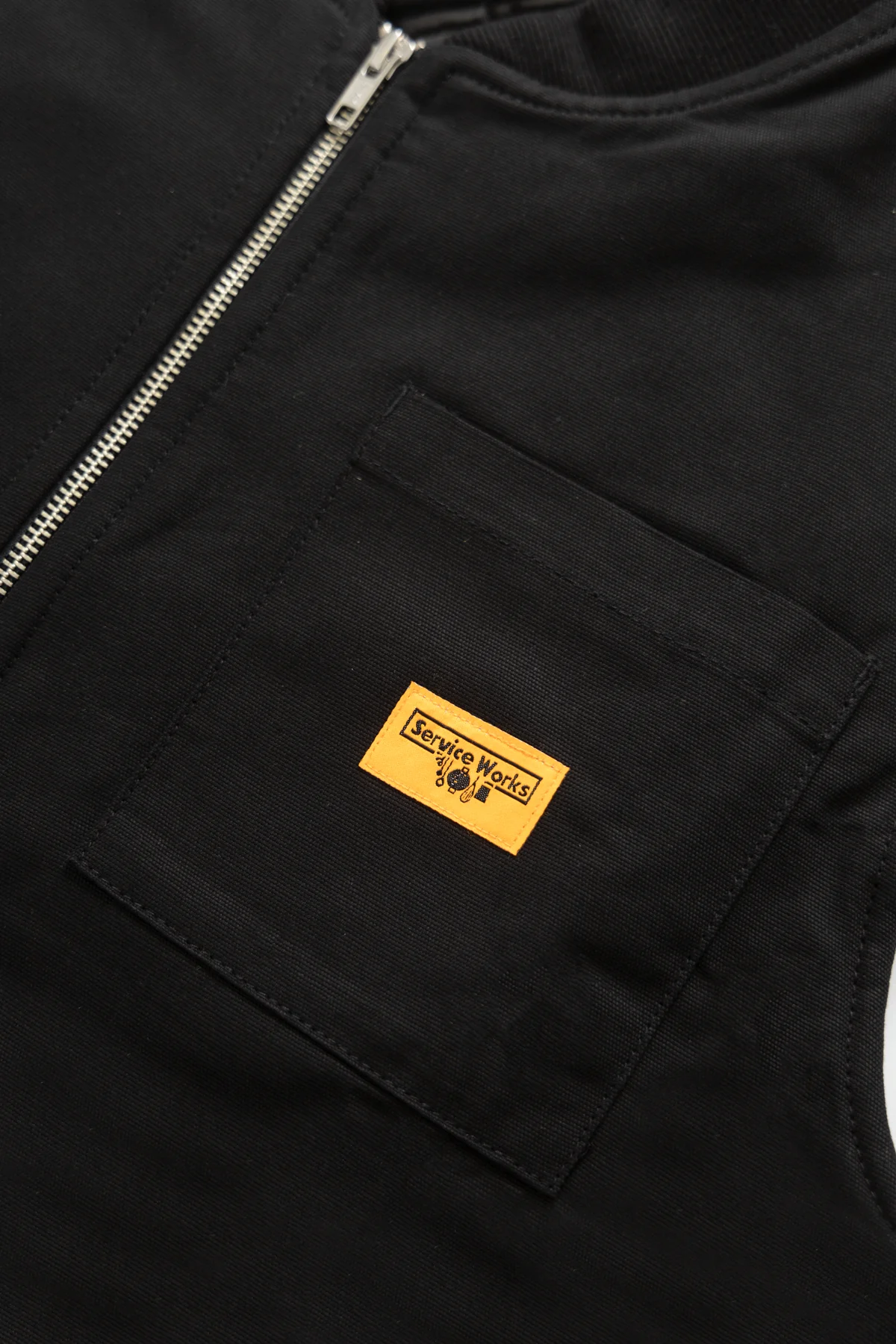 Padded Work Vest Jacket - Black - Image 5
