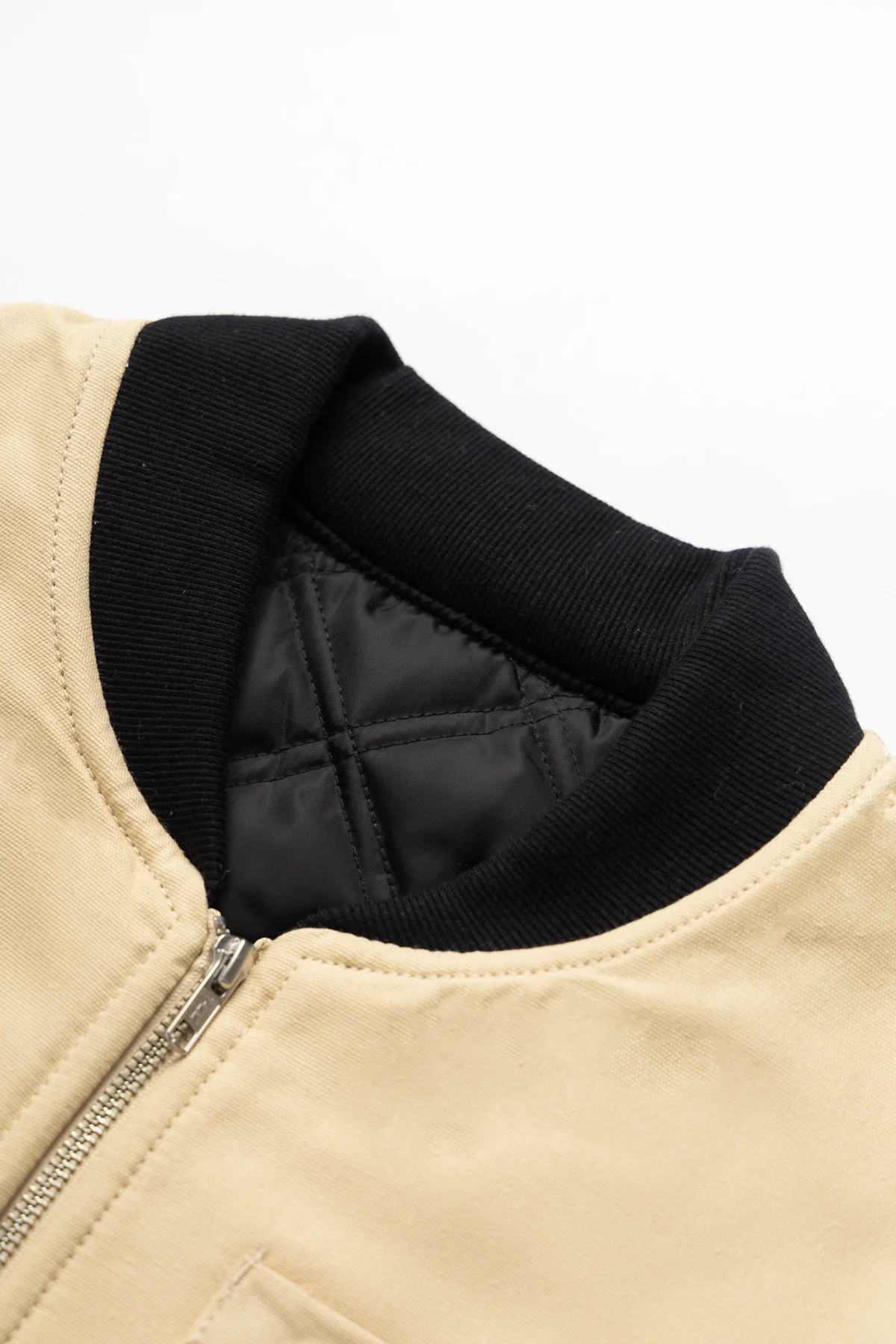 Padded Work Vest Jacket - Pale Khaki - Image 4
