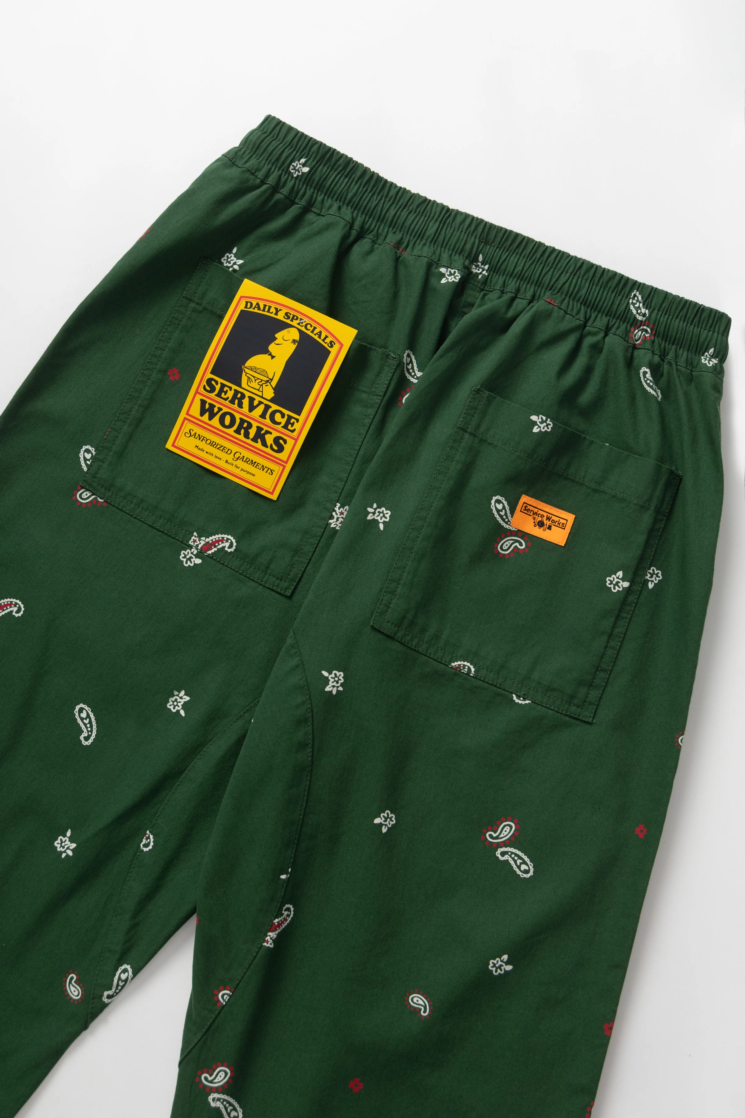 Paisley Chef Pants - Forest - Image 4