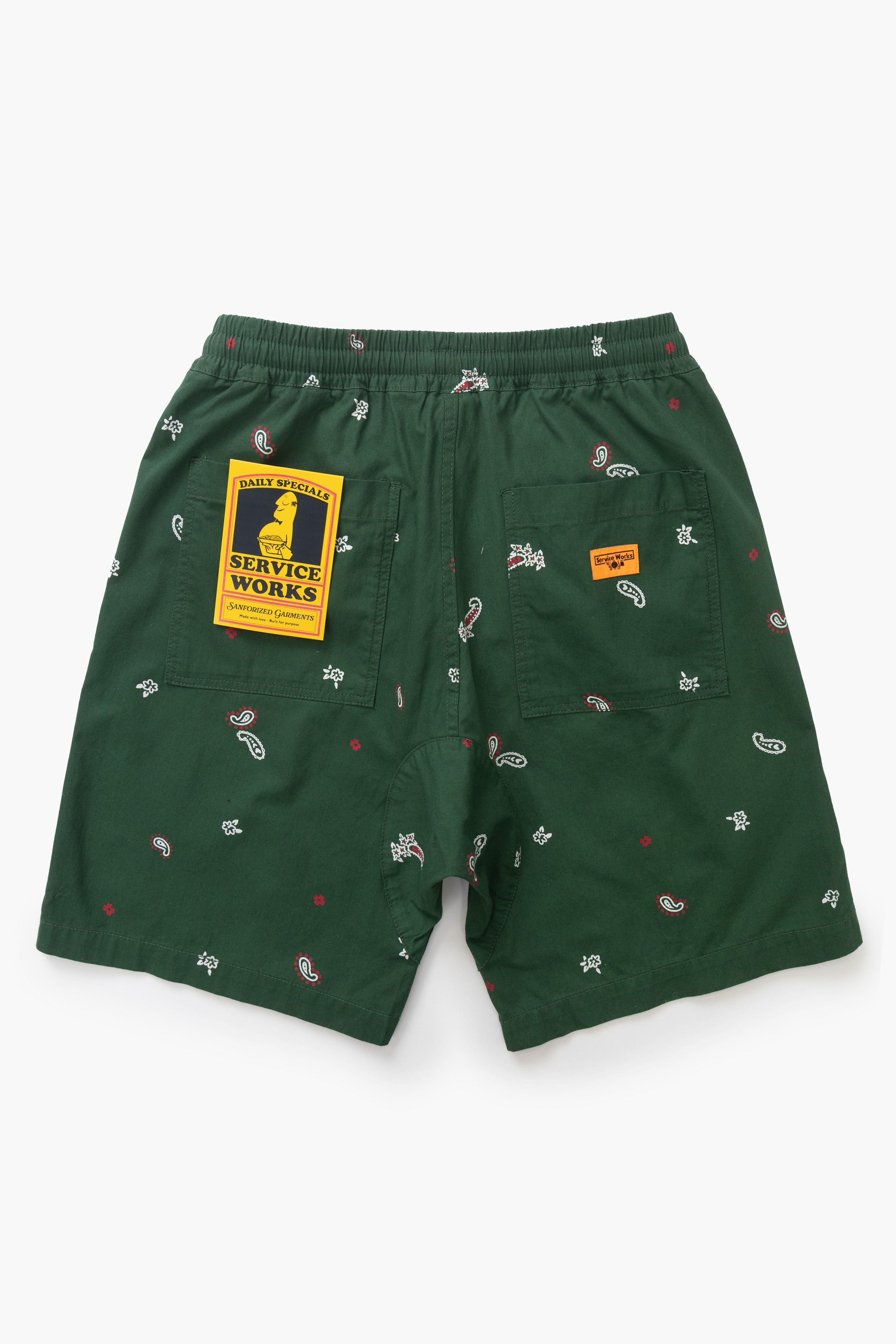 Paisley Chef Shorts - Forest - Image 6