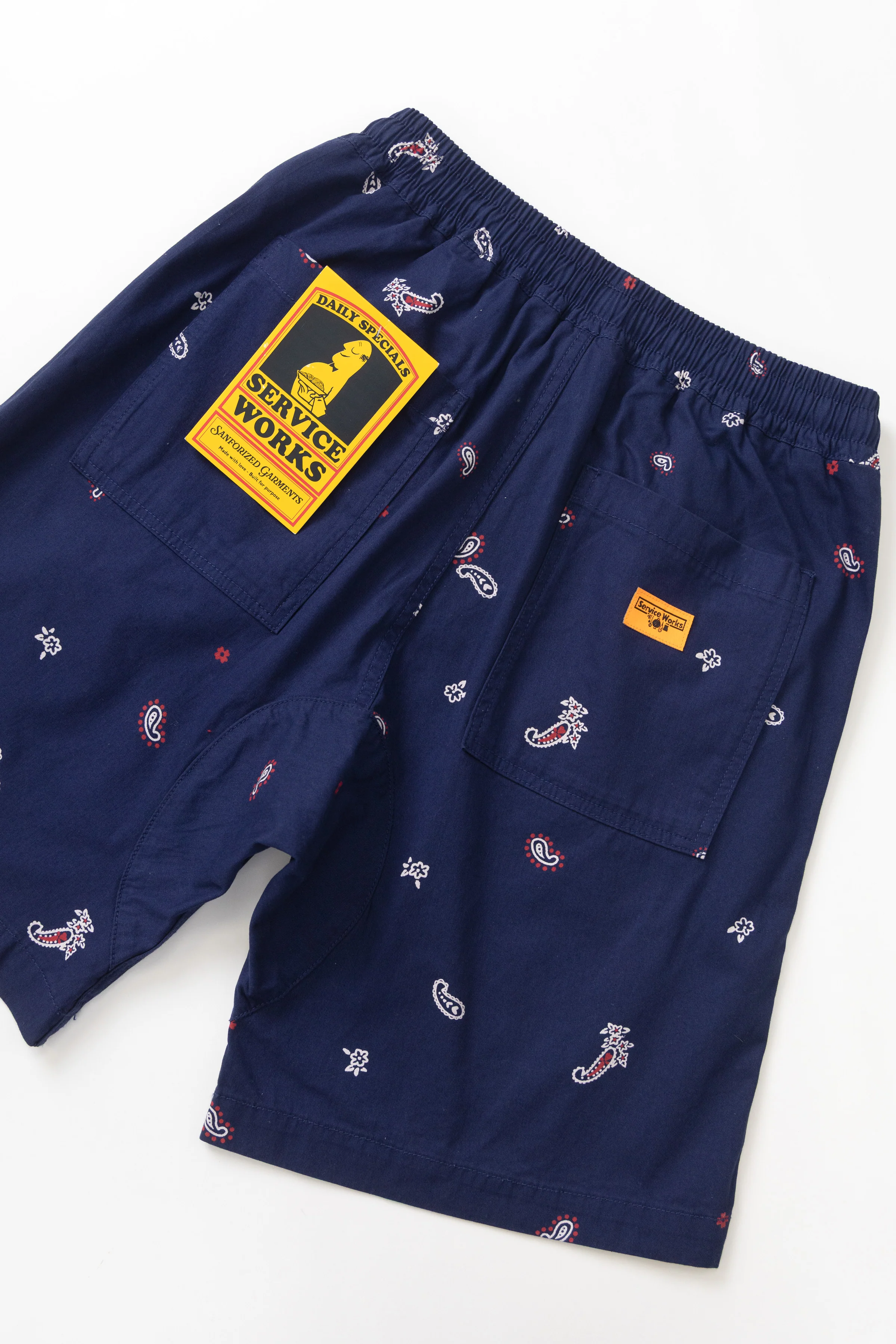 Paisley Chef Shorts - Royal - Image 4