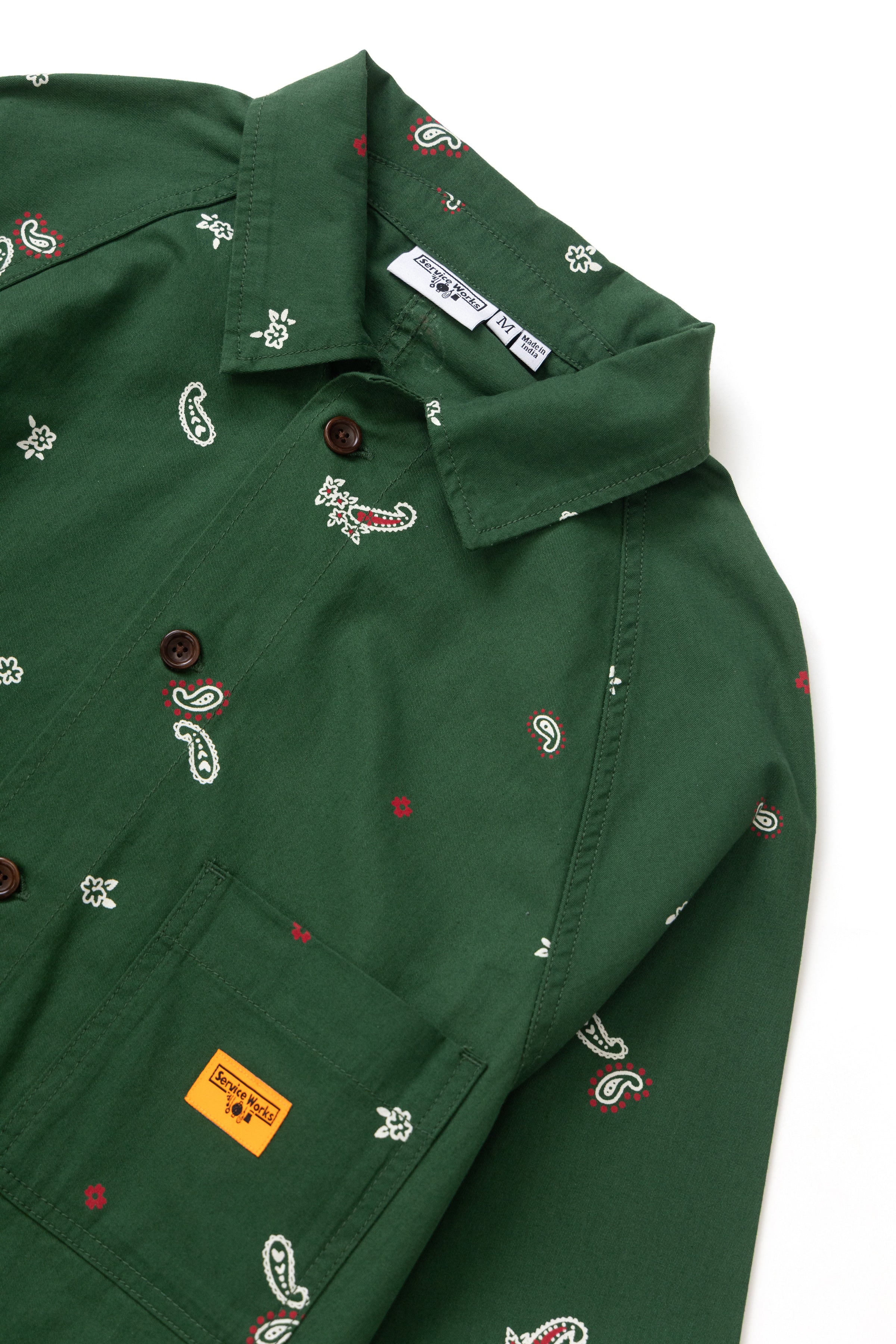 Paisley Front Of House Jacket - Forest - Image 3