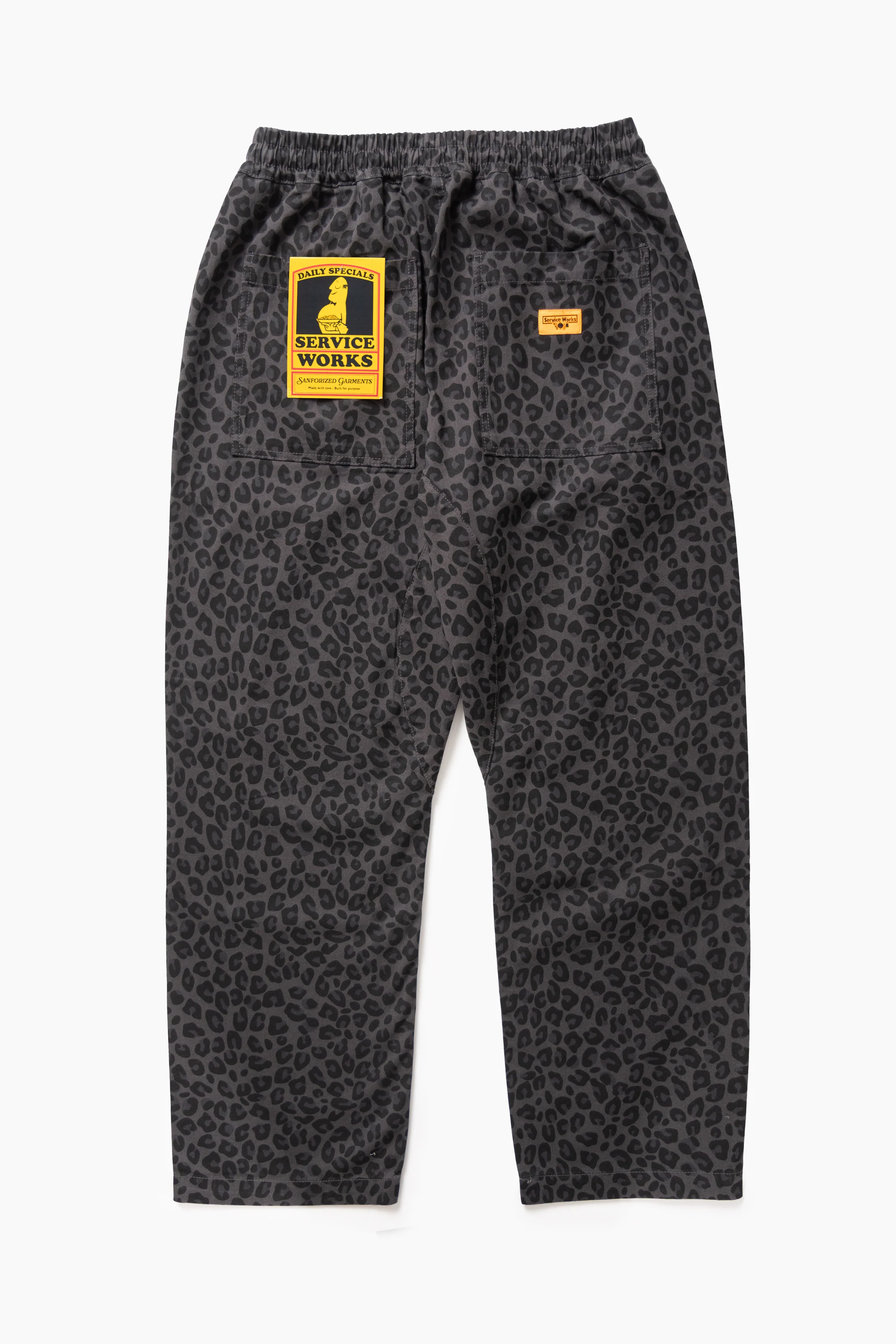 Patterned Chef Pants - Black Leopard - Image 5