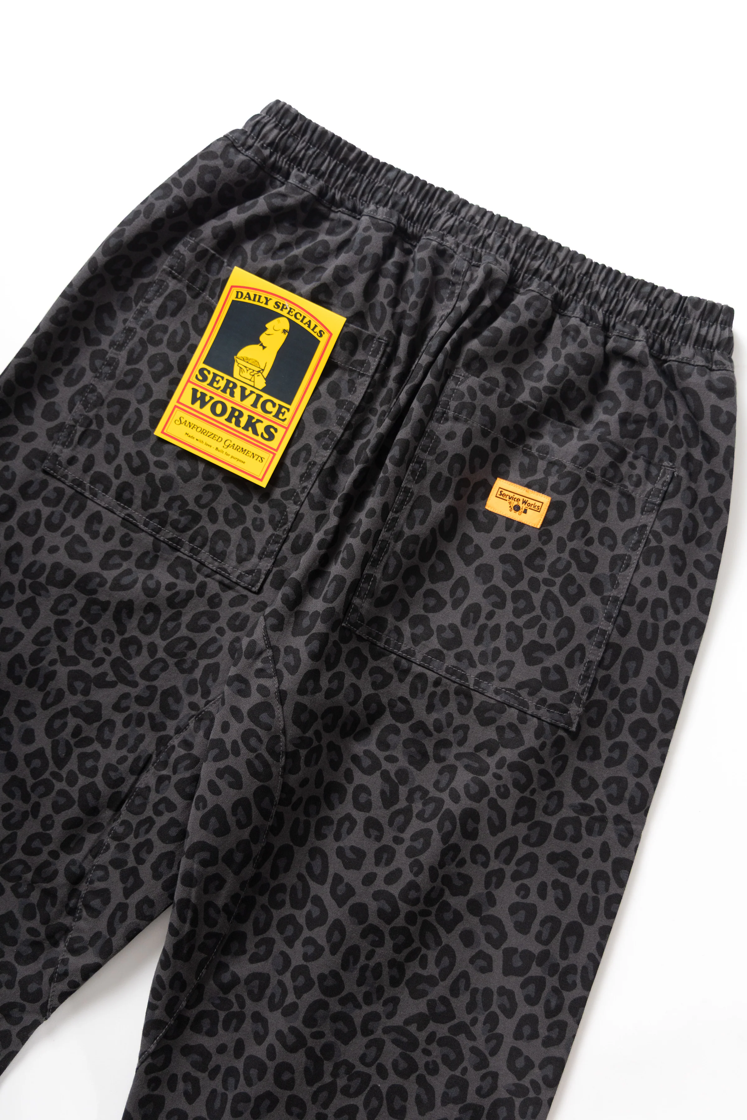 Patterned Chef Pants - Black Leopard - Image 6