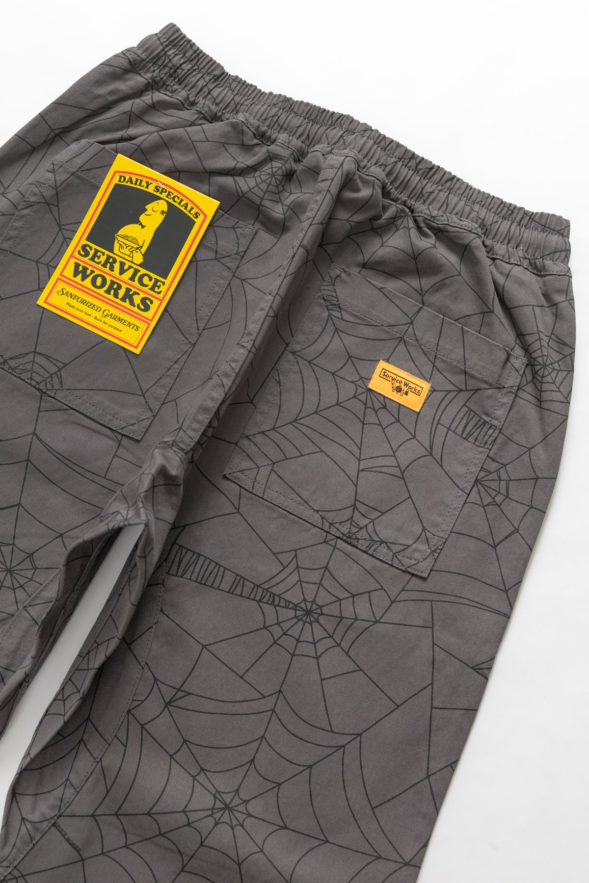 Patterned Chef Pants - Grey Web - Image 5