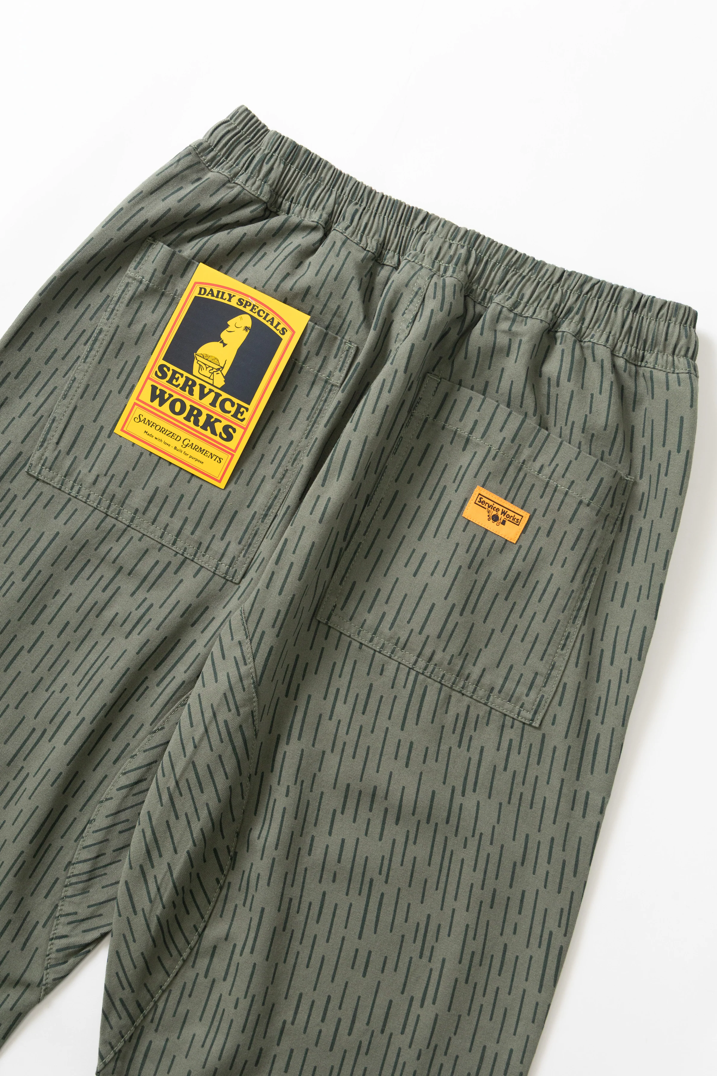 Patterned Chef Pants - Raindrop Green - Image 8