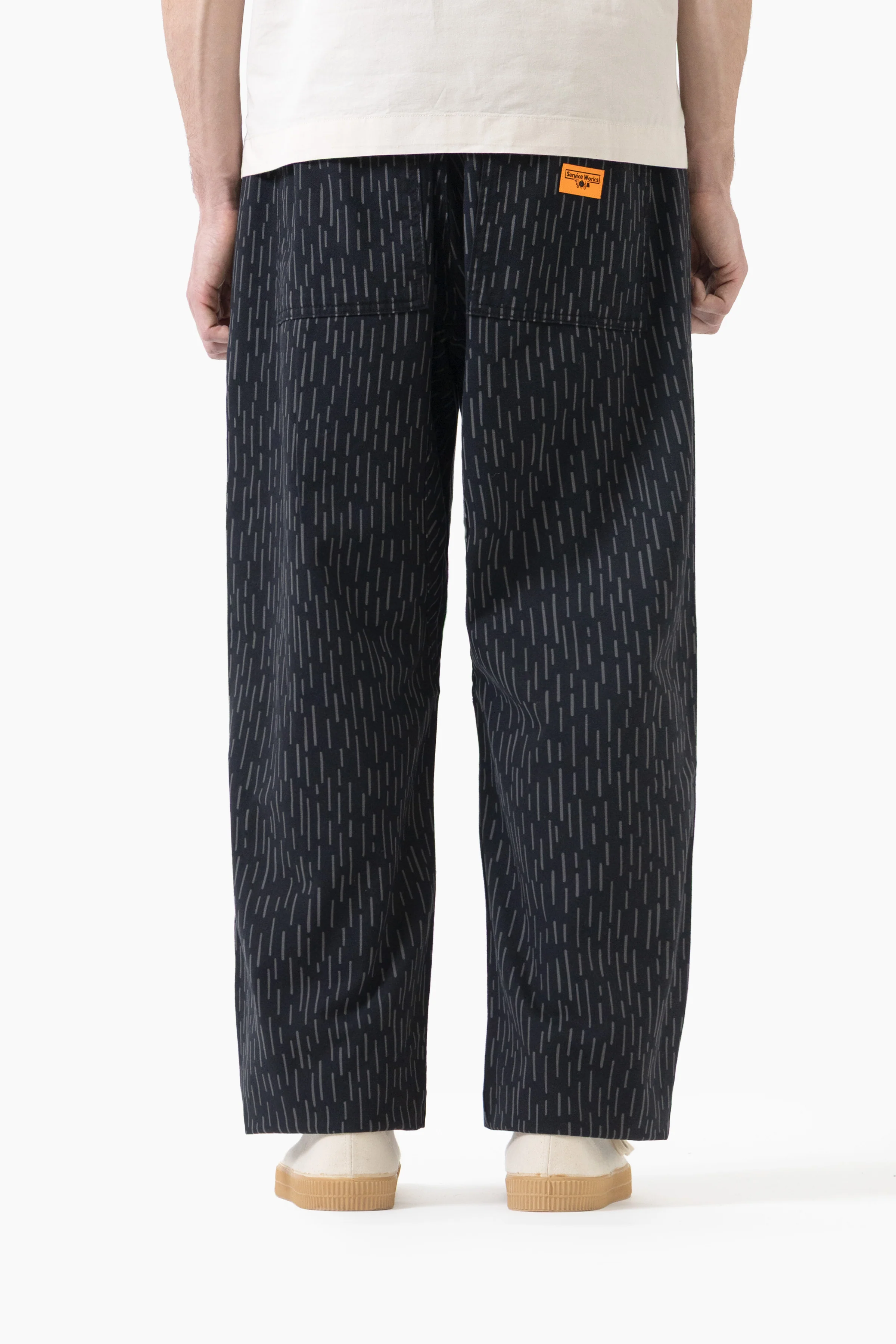 Patterned Chef Pants - Raindrop Mono - Image 4