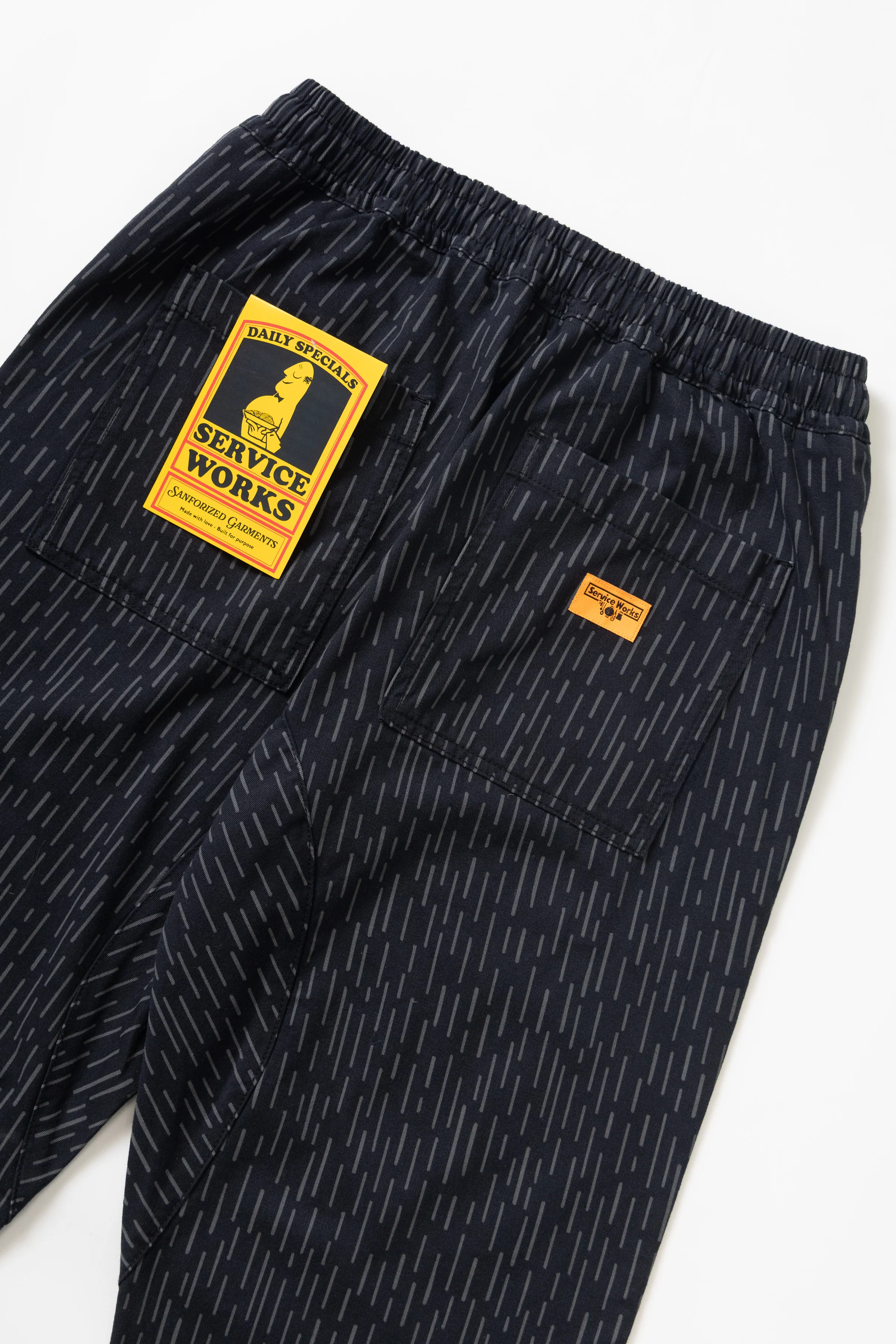 Patterned Chef Pants - Raindrop Mono - Image 8