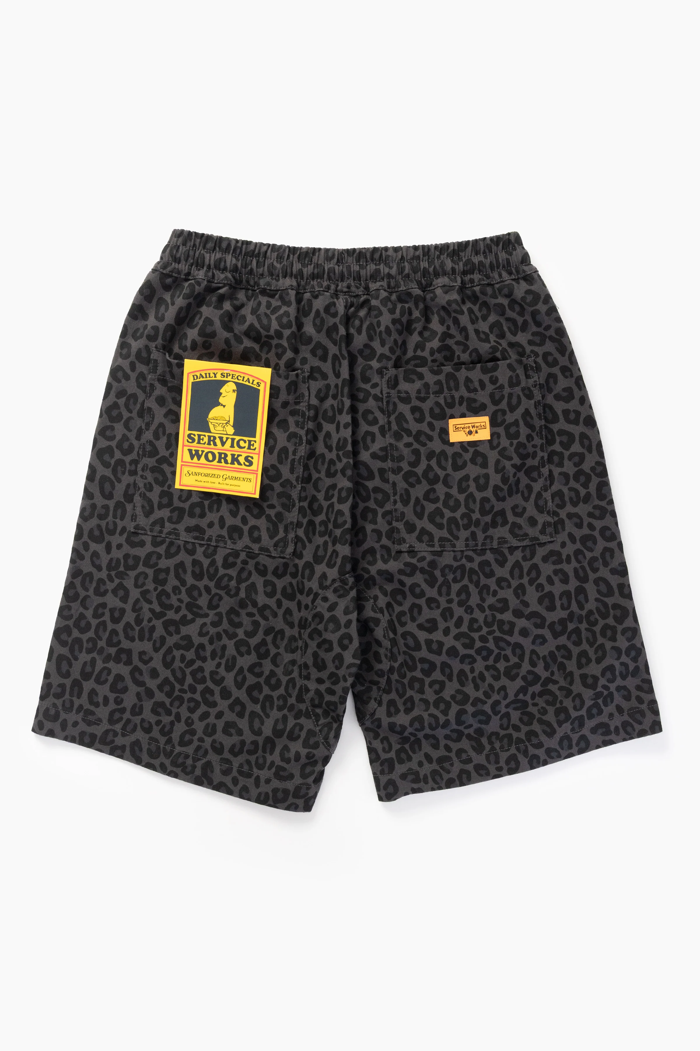 Patterned Chef Shorts - Black Leopard - Image 5