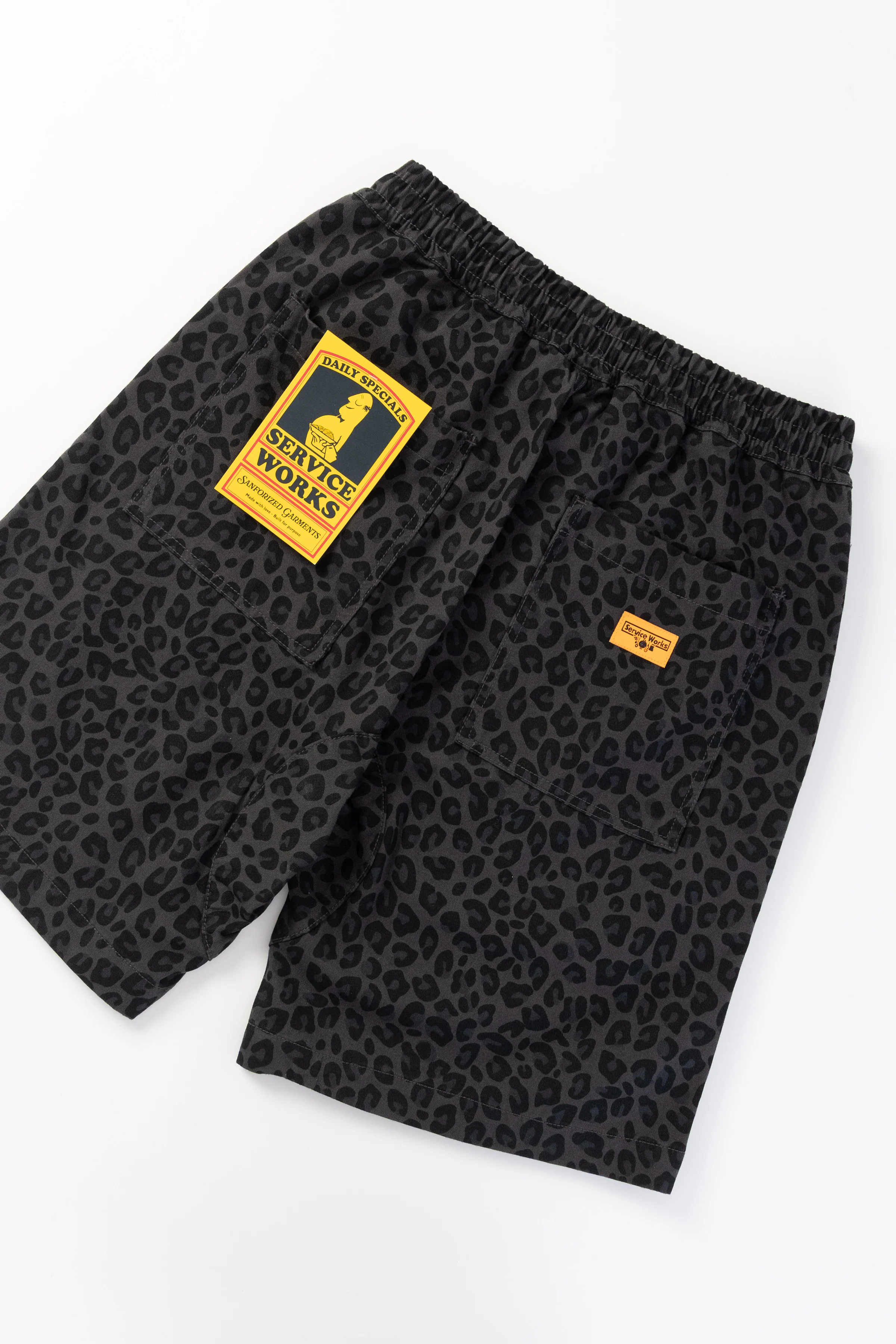 Patterned Chef Shorts - Black Leopard - Image 6