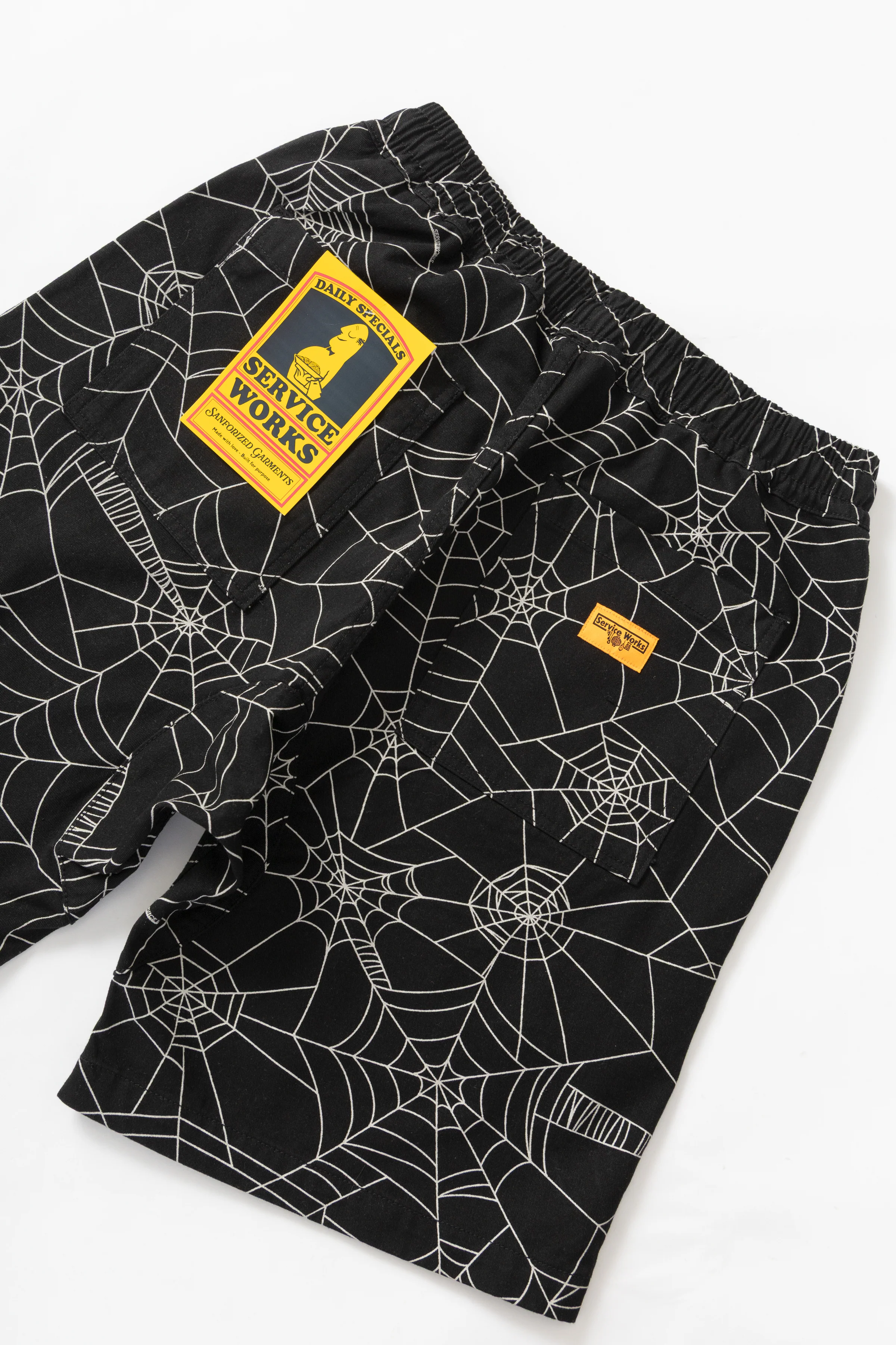 Patterned Chef Shorts - Black Web - Image 6