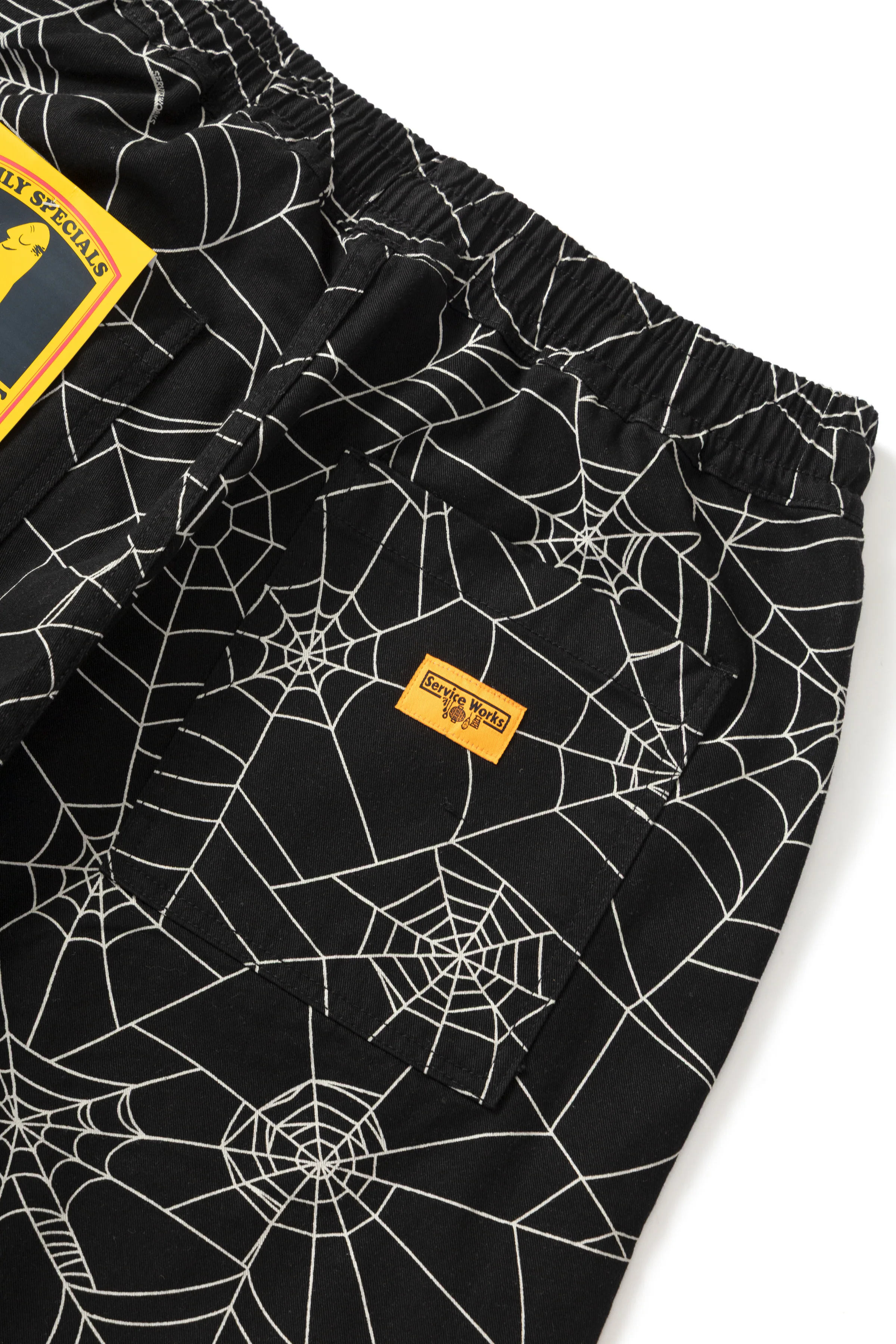 Patterned Chef Shorts - Black Web - Image 7
