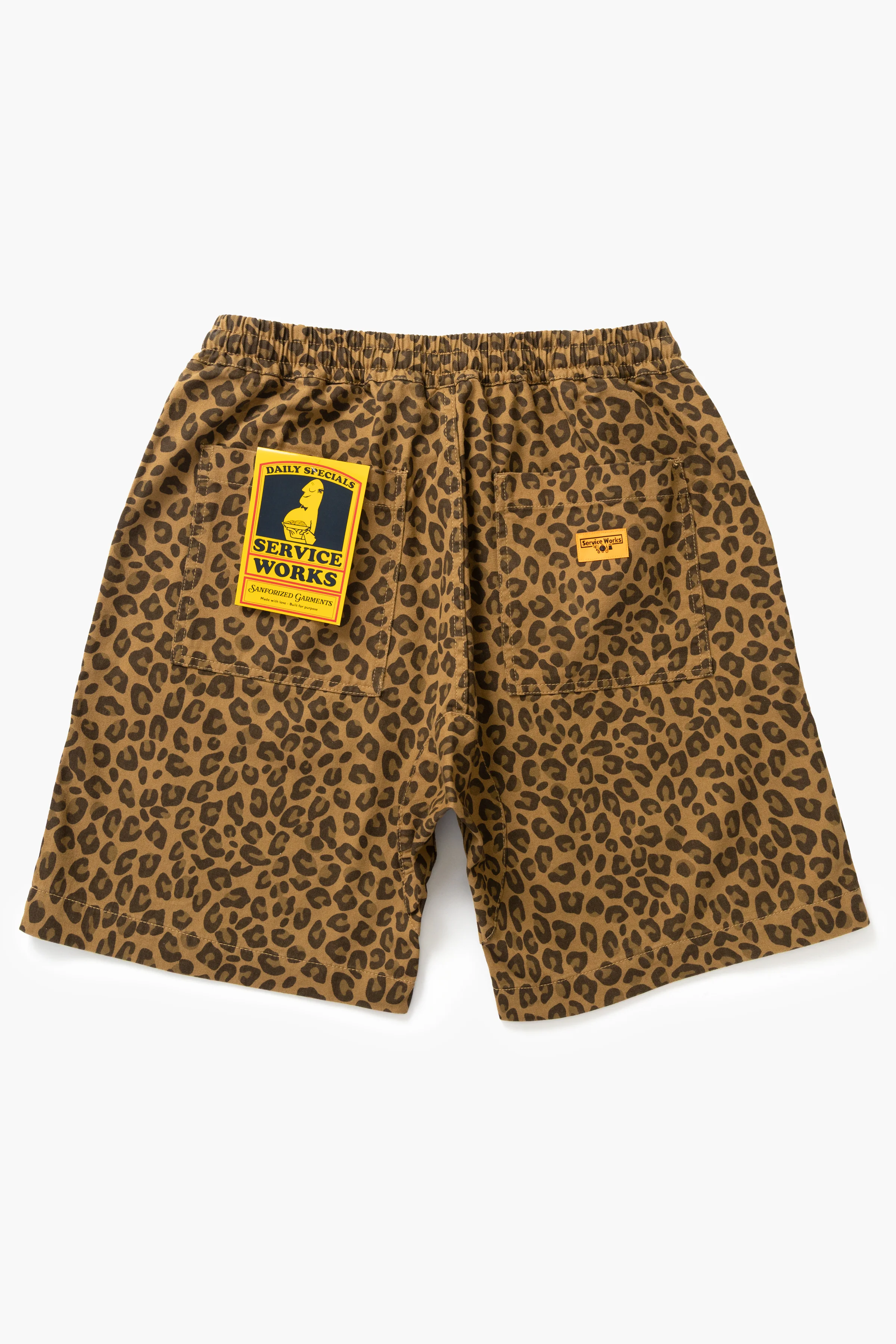 Patterned Chef Shorts - Brown Leopard - Image 5