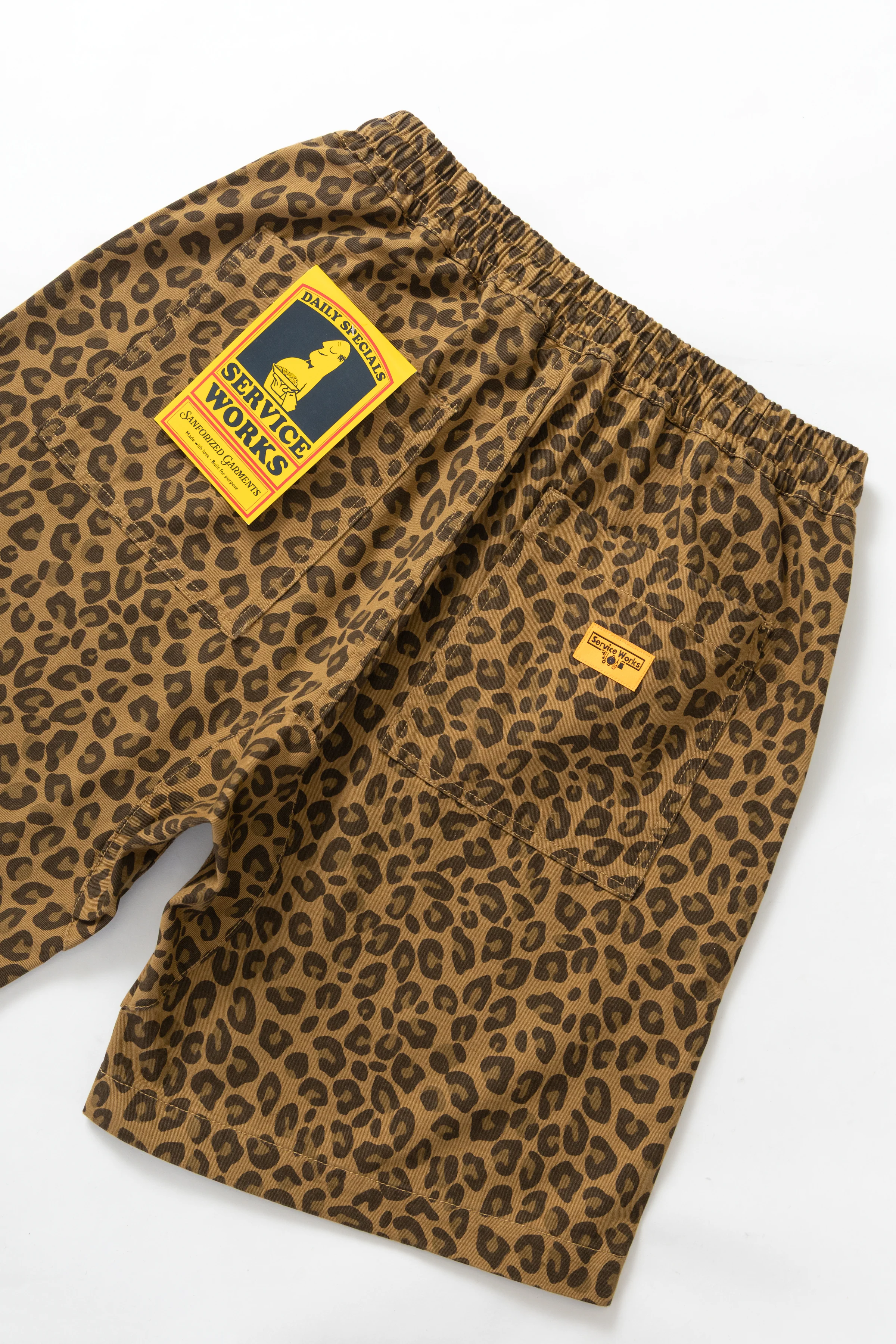 Patterned Chef Shorts - Brown Leopard - Image 6