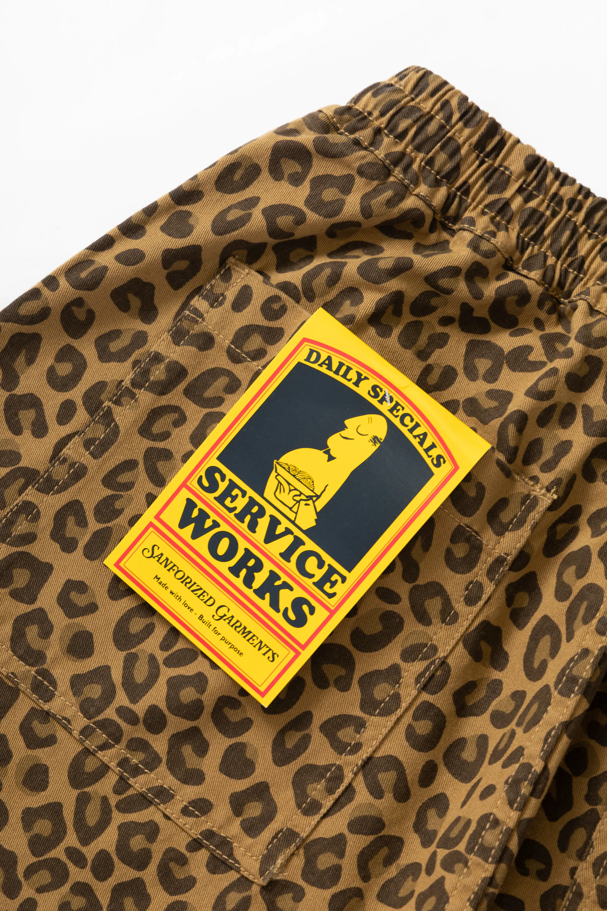 Patterned Chef Shorts - Brown Leopard - Image 7