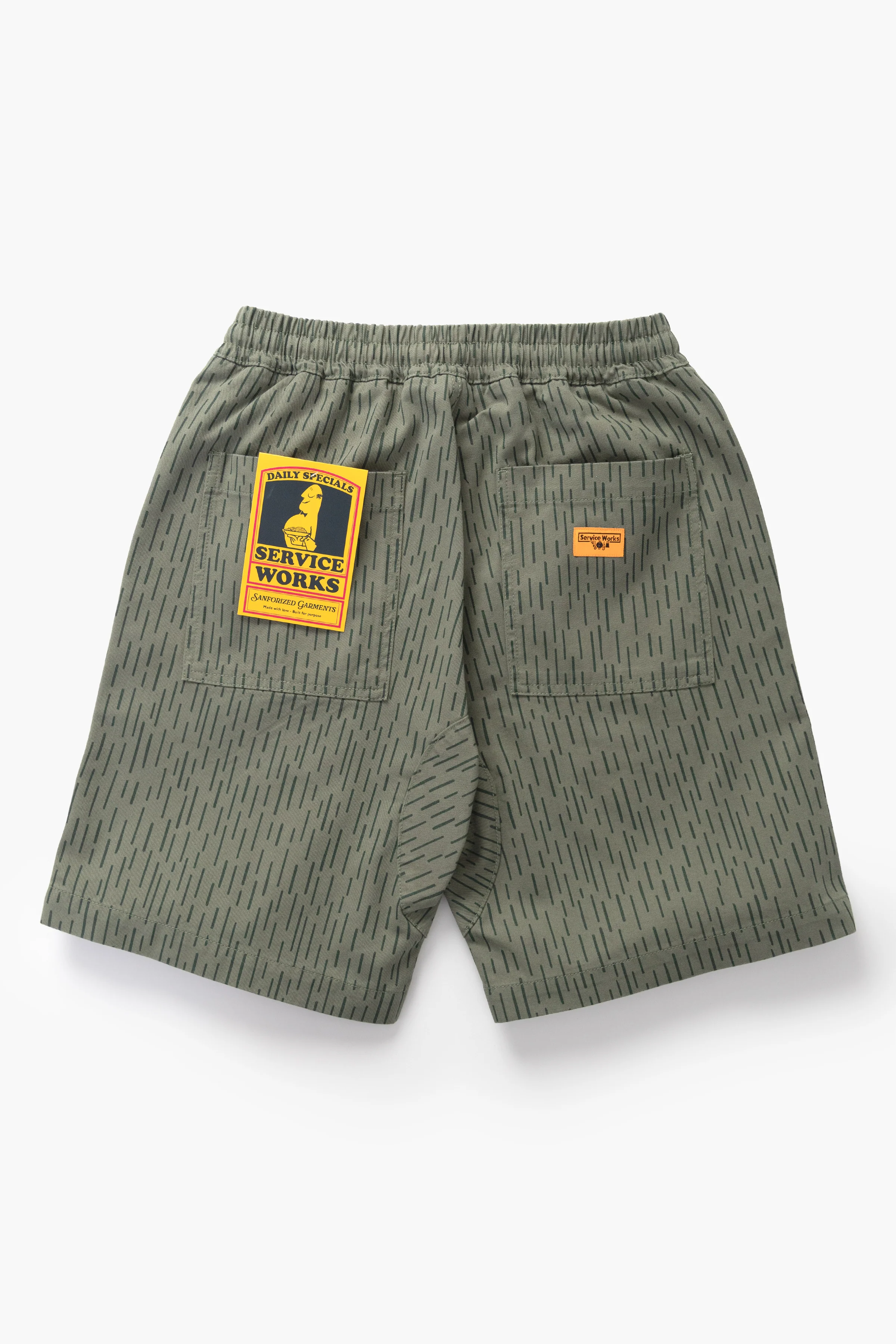 Patterned Chef Shorts - Raindrop Green - Image 5