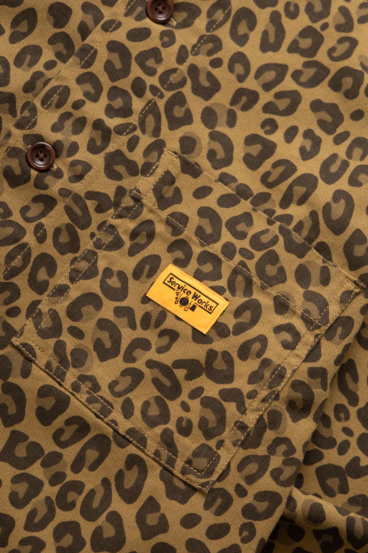 Patterned Front Of House Jacket - Brown Leopard - Image 3