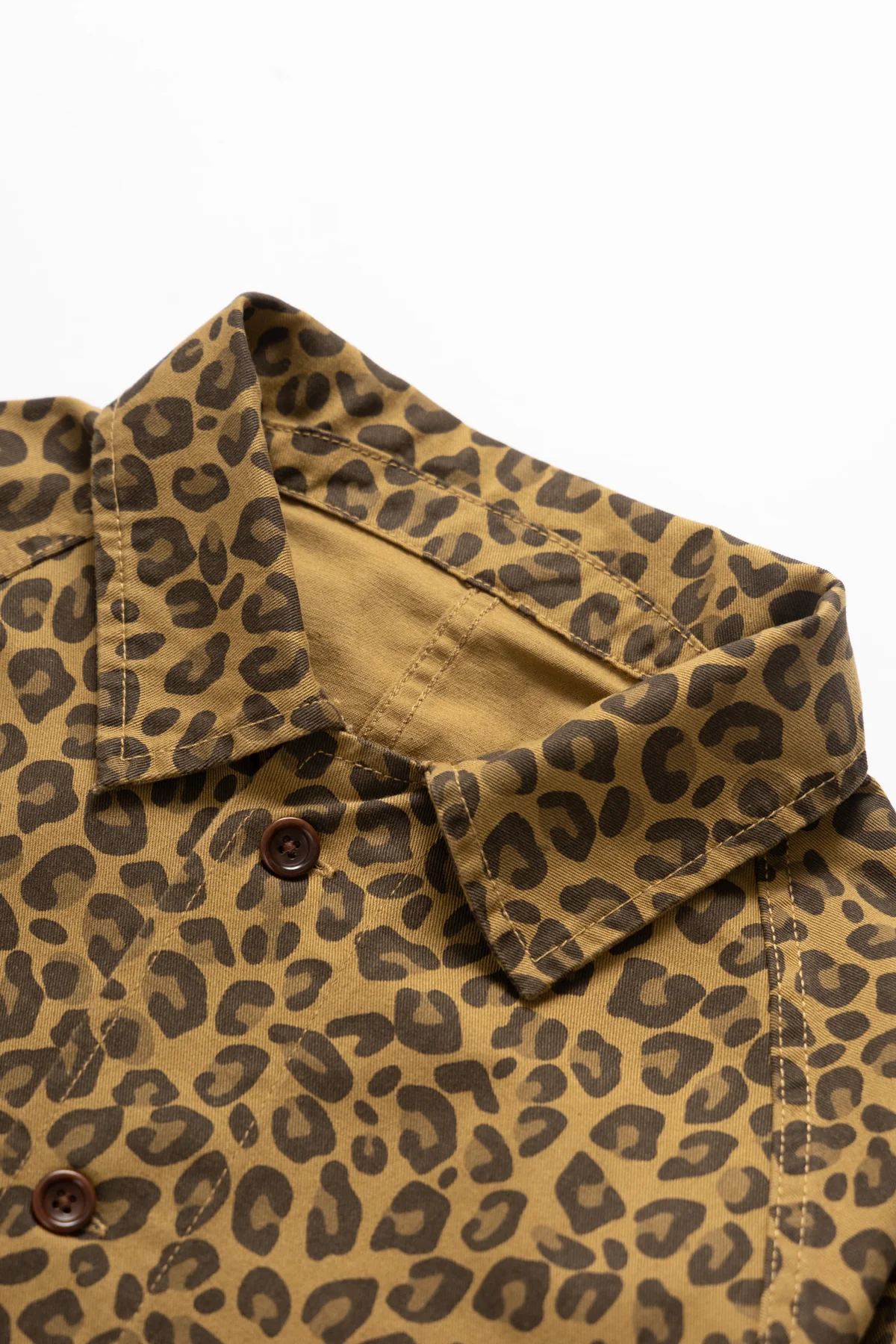Patterned Front Of House Jacket - Brown Leopard - Image 4