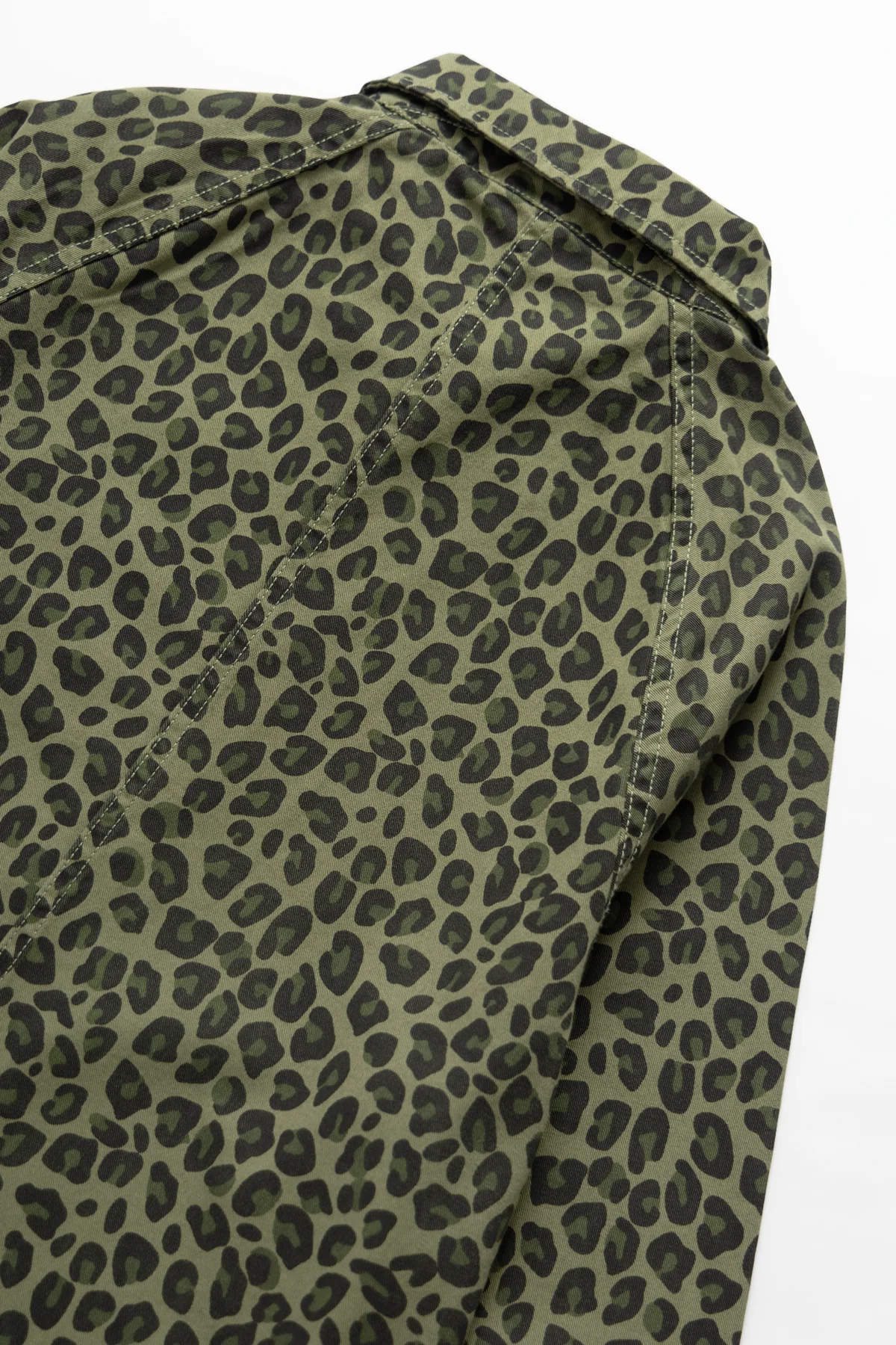 Patterned Front Of House Jacket - Green Leopard - Image 8