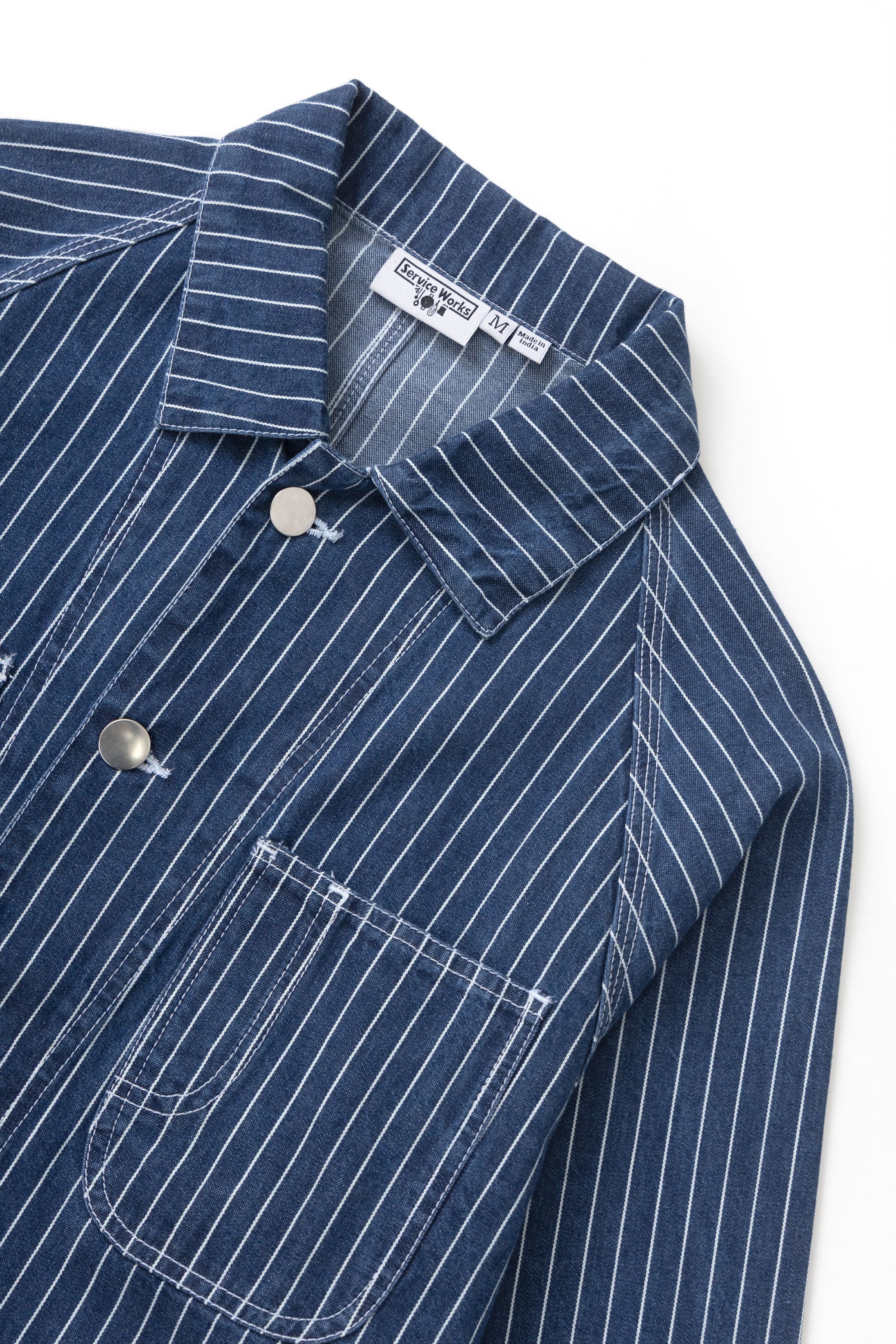 Pinstripe Denim Coverall 2.0 - Indigo - Image 4