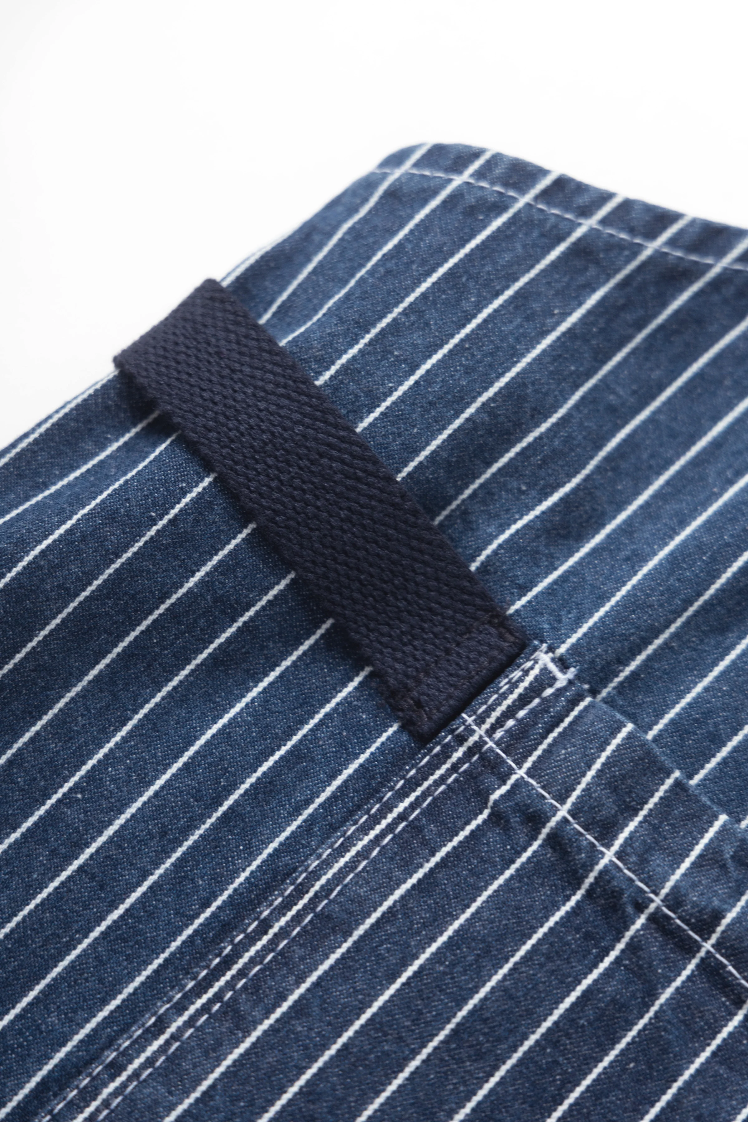Pinstripe Denim Apron - Indigo - Image 6