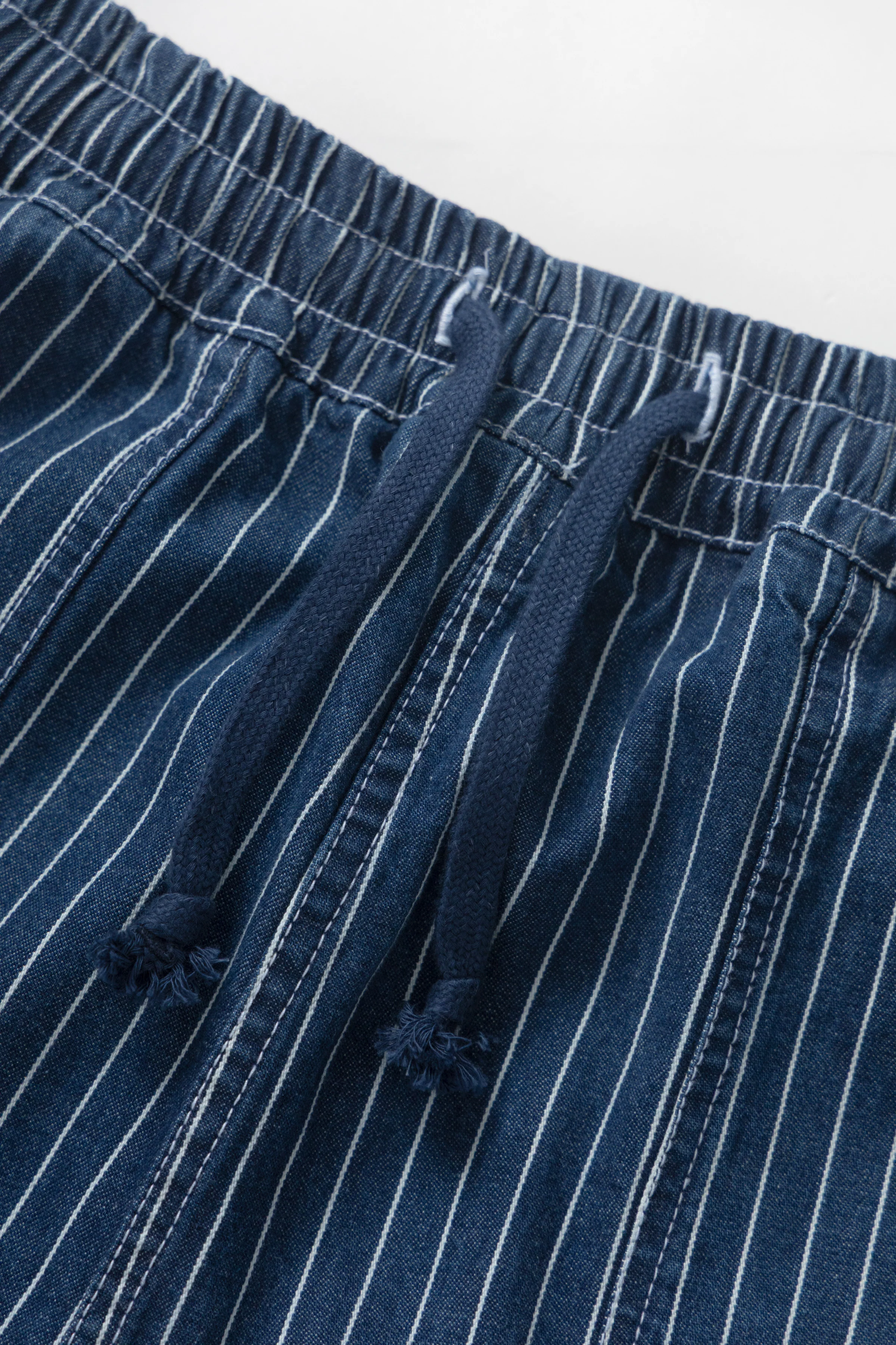 Pinstripe Denim Chef Pants - Indigo - Image 3