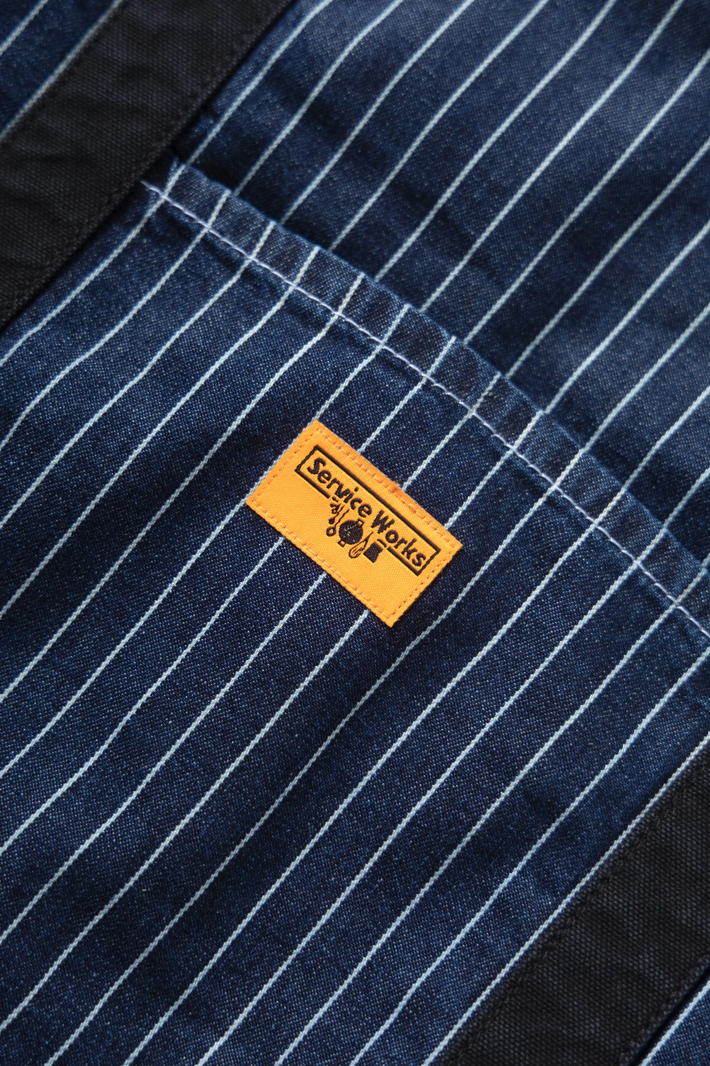 Pinstripe Denim Tote - Indigo - Image 2