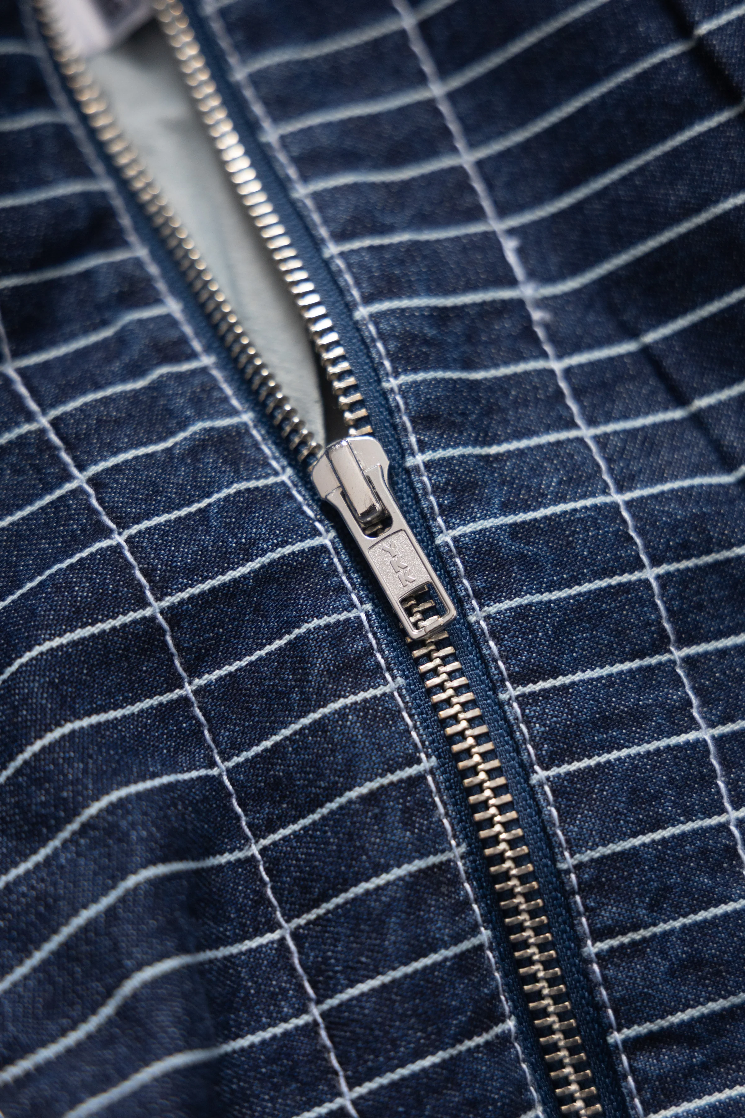 Pinstripe Denim Tote - Indigo - Image 3