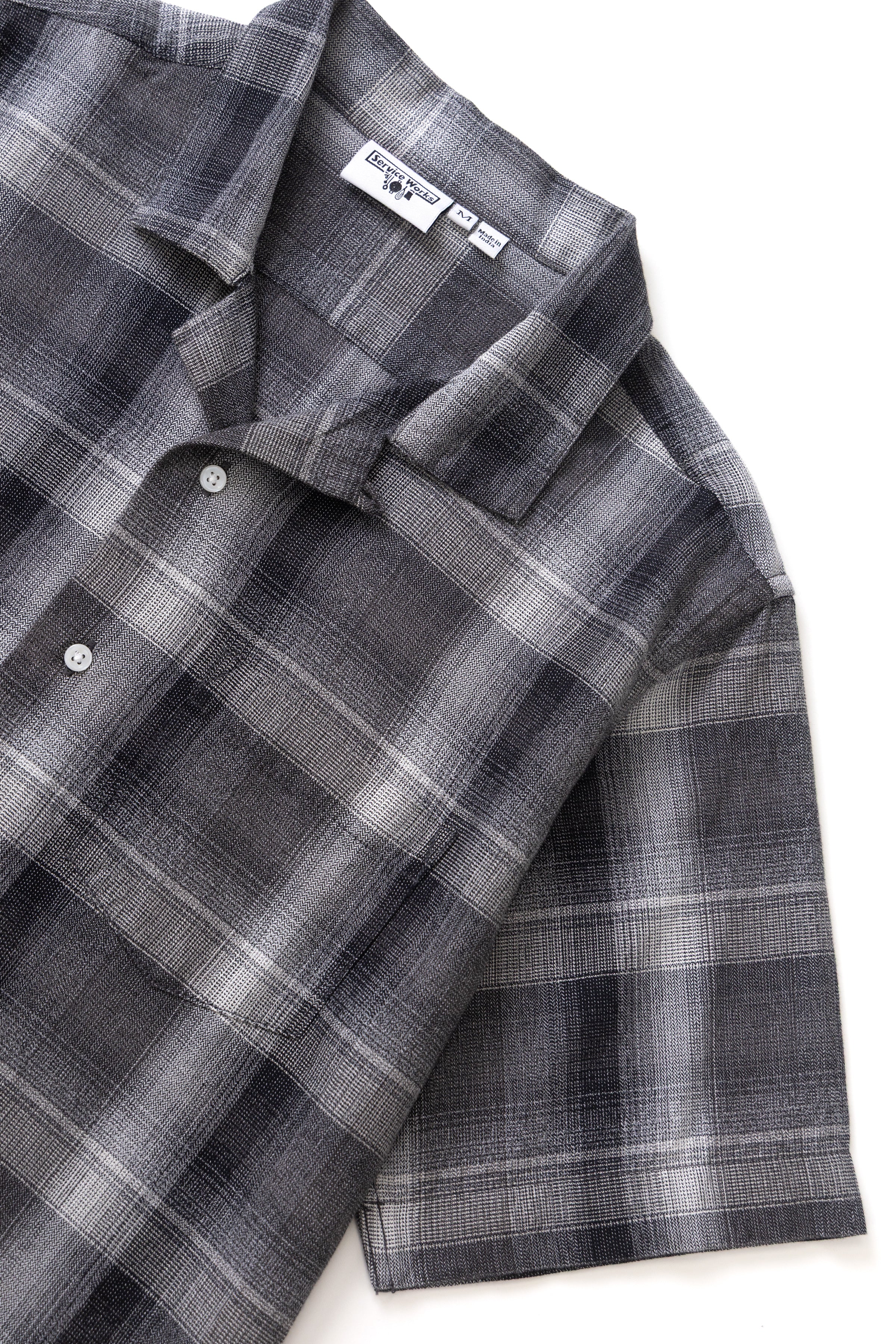 Plaid Resort Shirt - Black - Image 3