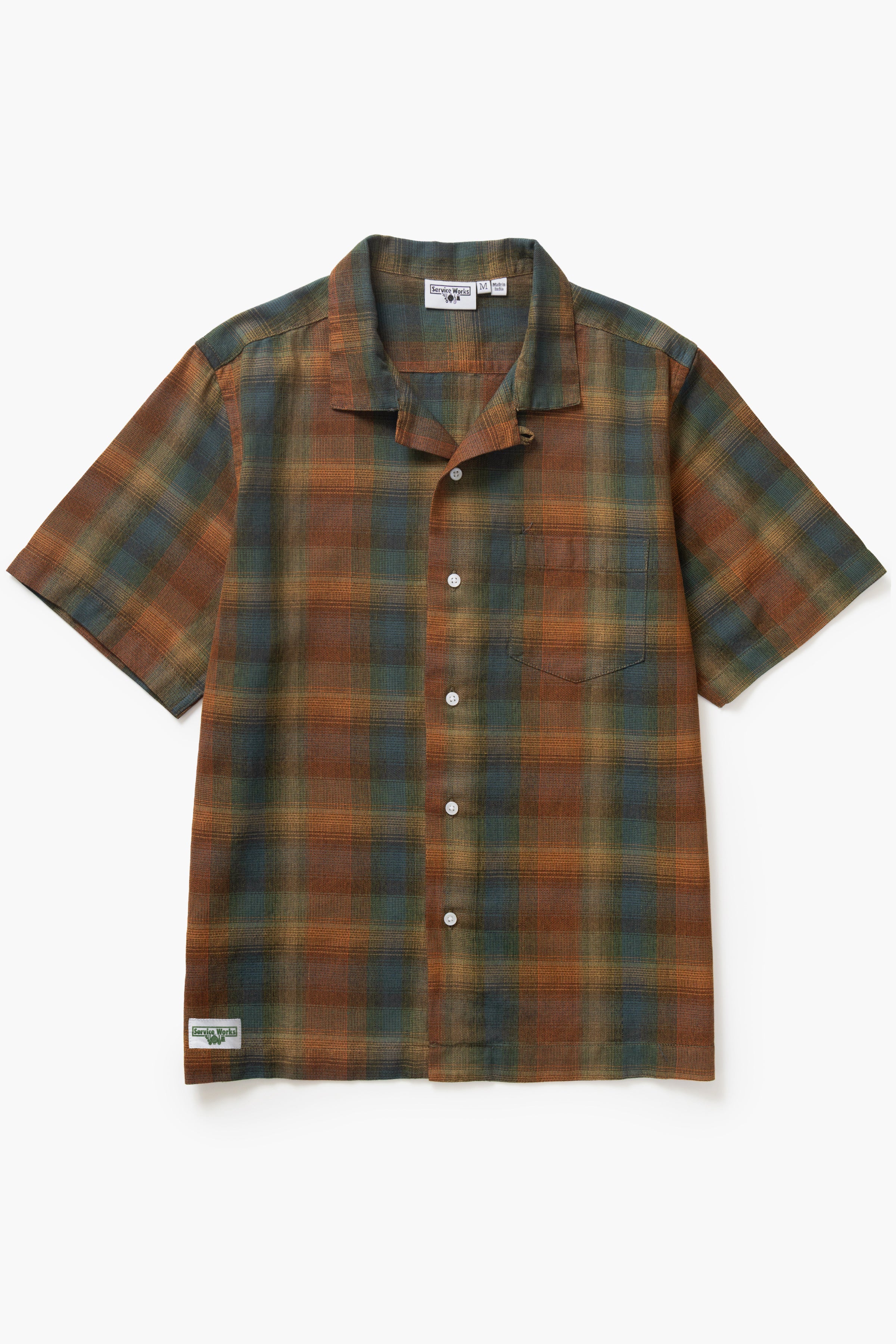 Plaid Resort Shirt - Brown